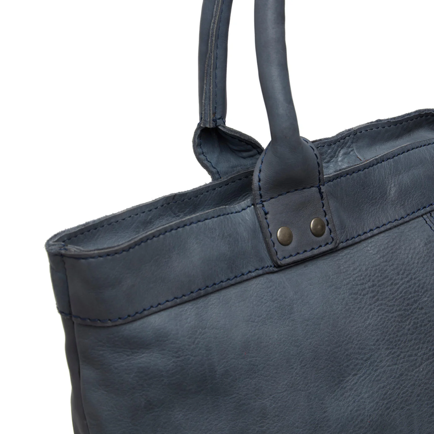 The Chesterfield Brand Ontario Blue Leather Shopper C38.019810 - Image 8