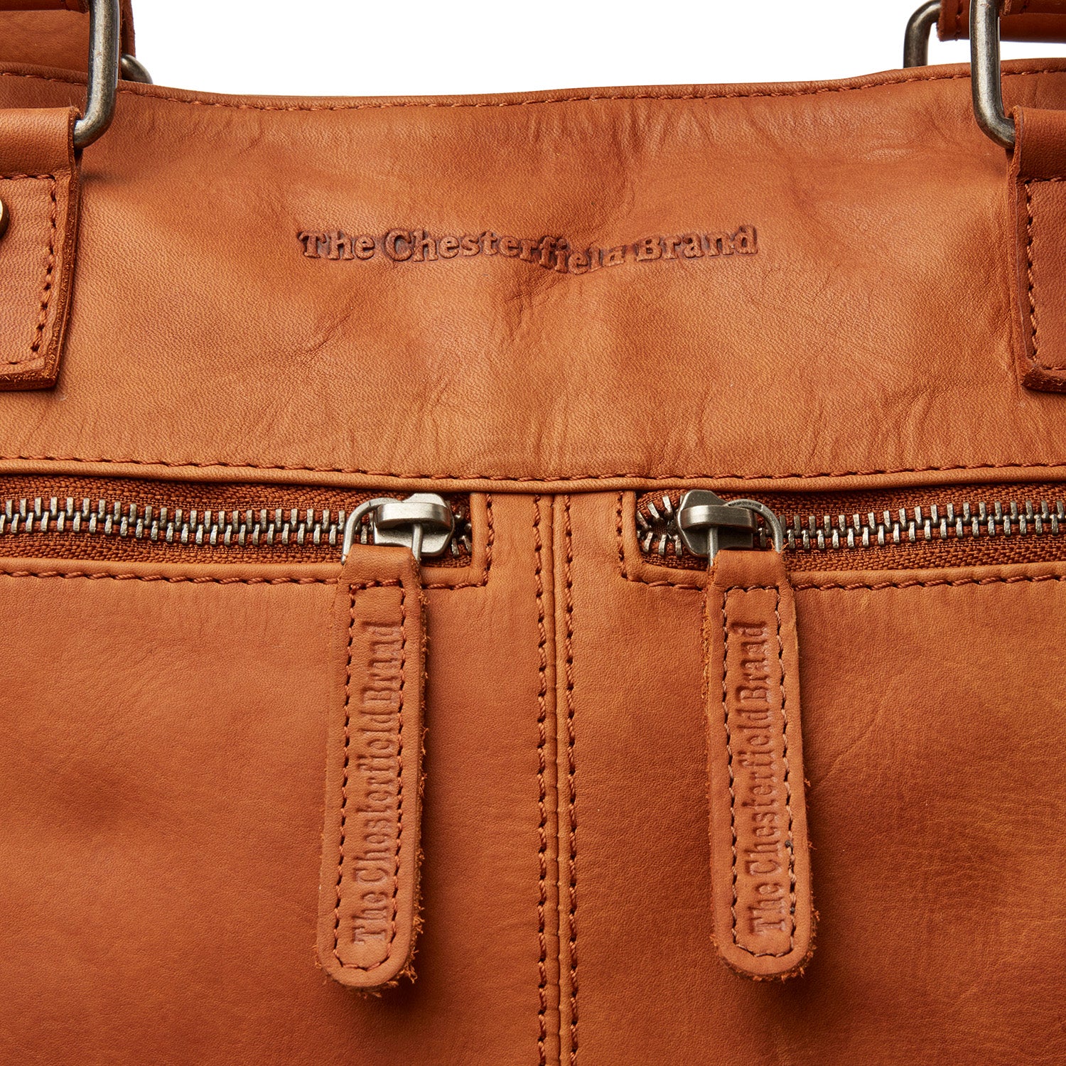 The Chesterfield Brand Rome Leather Cognac Shopper C38.018931 - Image 3