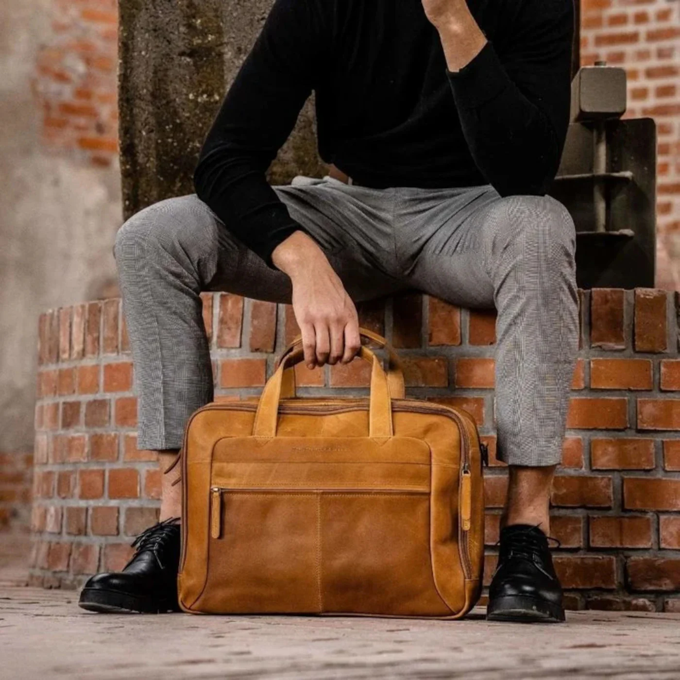 The Chesterfield Brand Ryan Brown Laptop Bag C40.101531 - Image 4