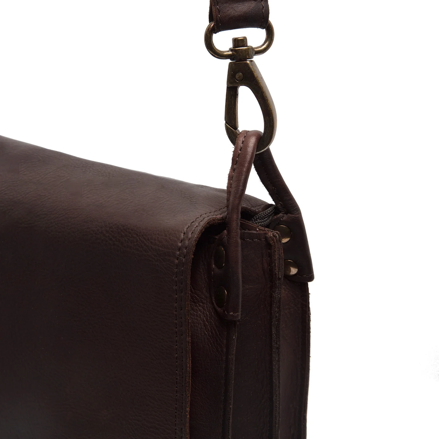 The Chesterfield Brand Wax Pull Up Sumatra Brown Shoulder Bag C48.124001 - Image 3