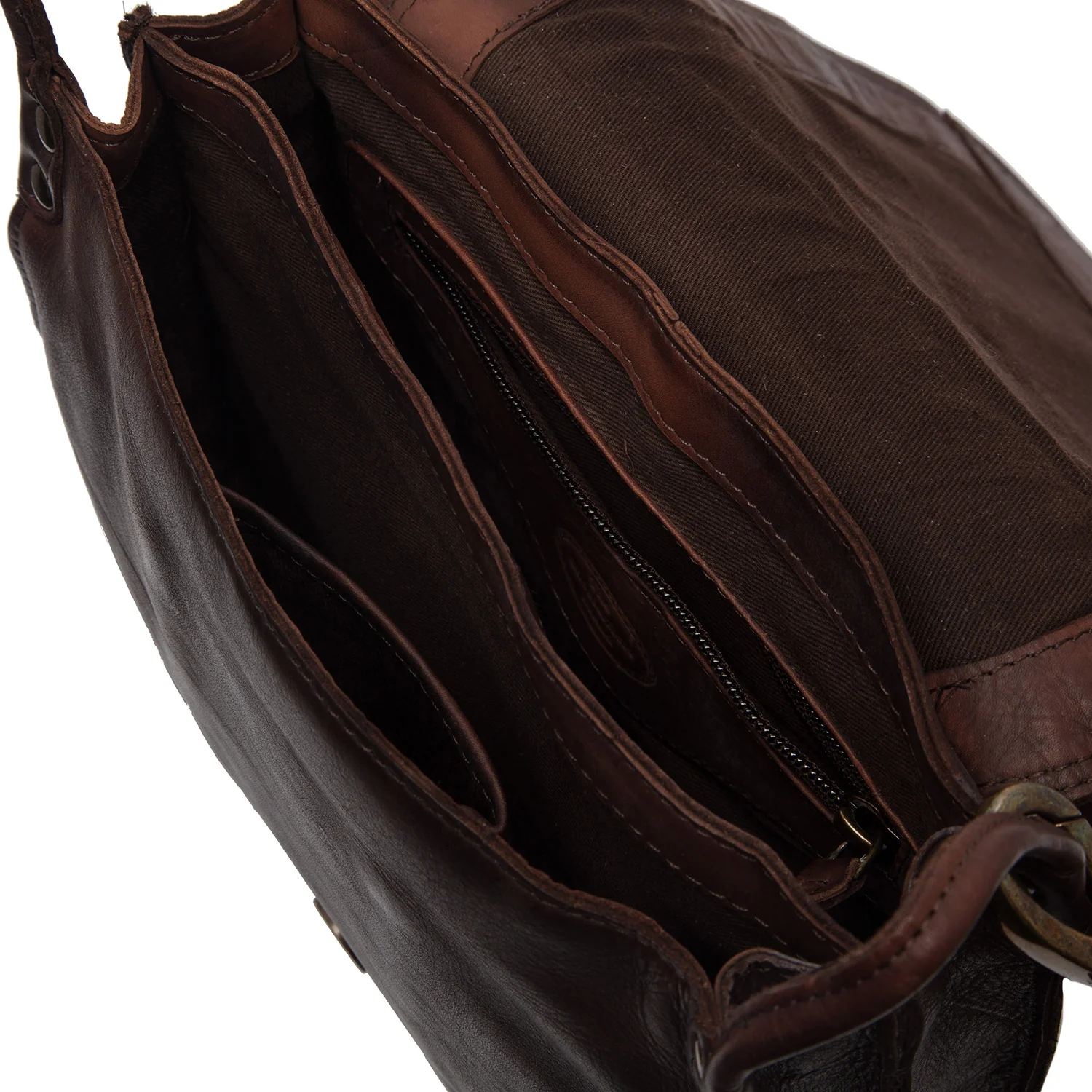 The Chesterfield Brand Wax Pull Up Sumatra Brown Shoulder Bag C48.124001 - Image 4