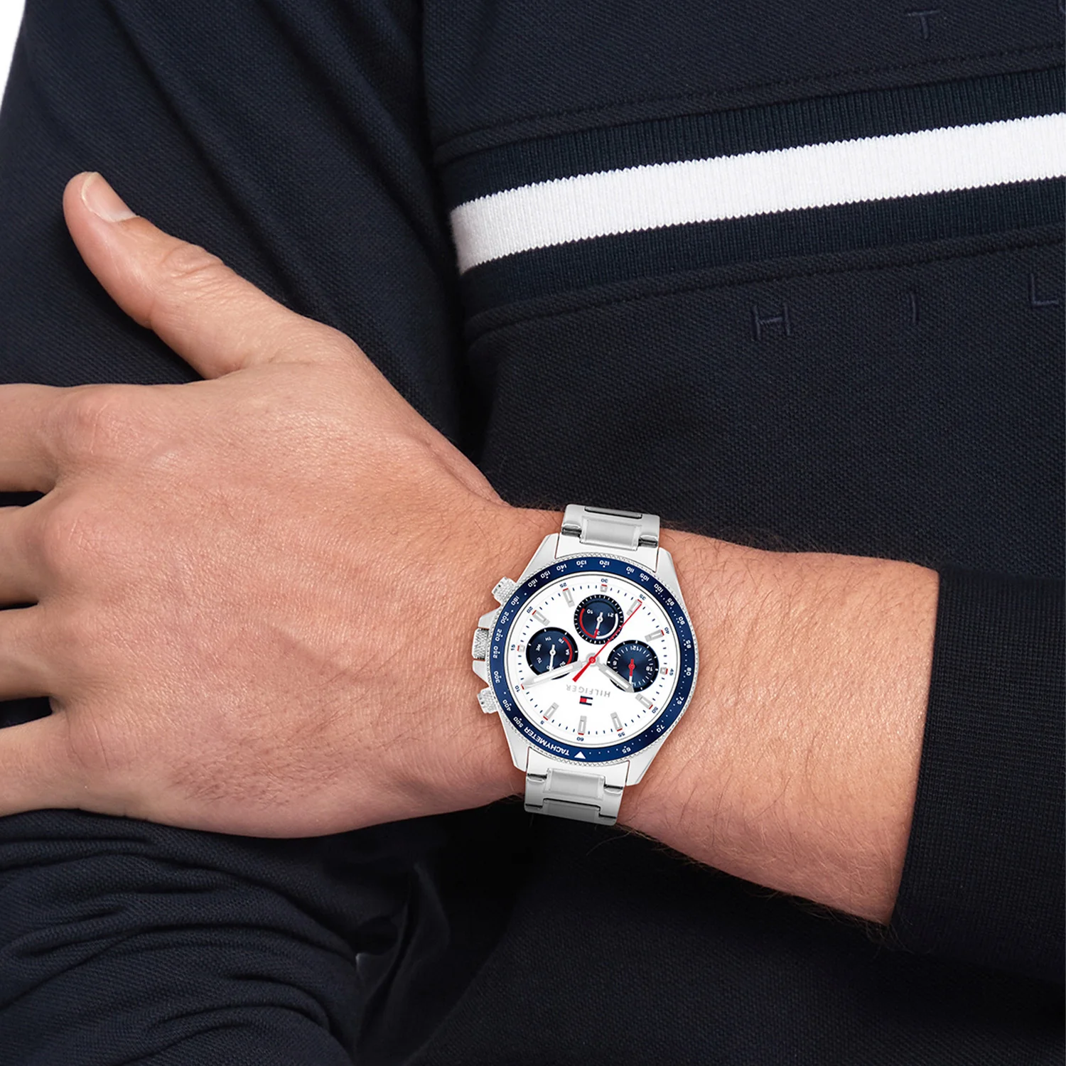 Tommy Hilfiger Clark Wit Heren Horloge 2002-TH1792238 - Image 4