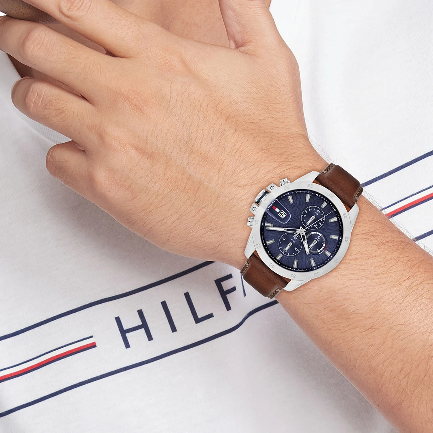 Tommy Hilfiger Jameson Silver and Blue Men's Watch TH1792195 - Image 2