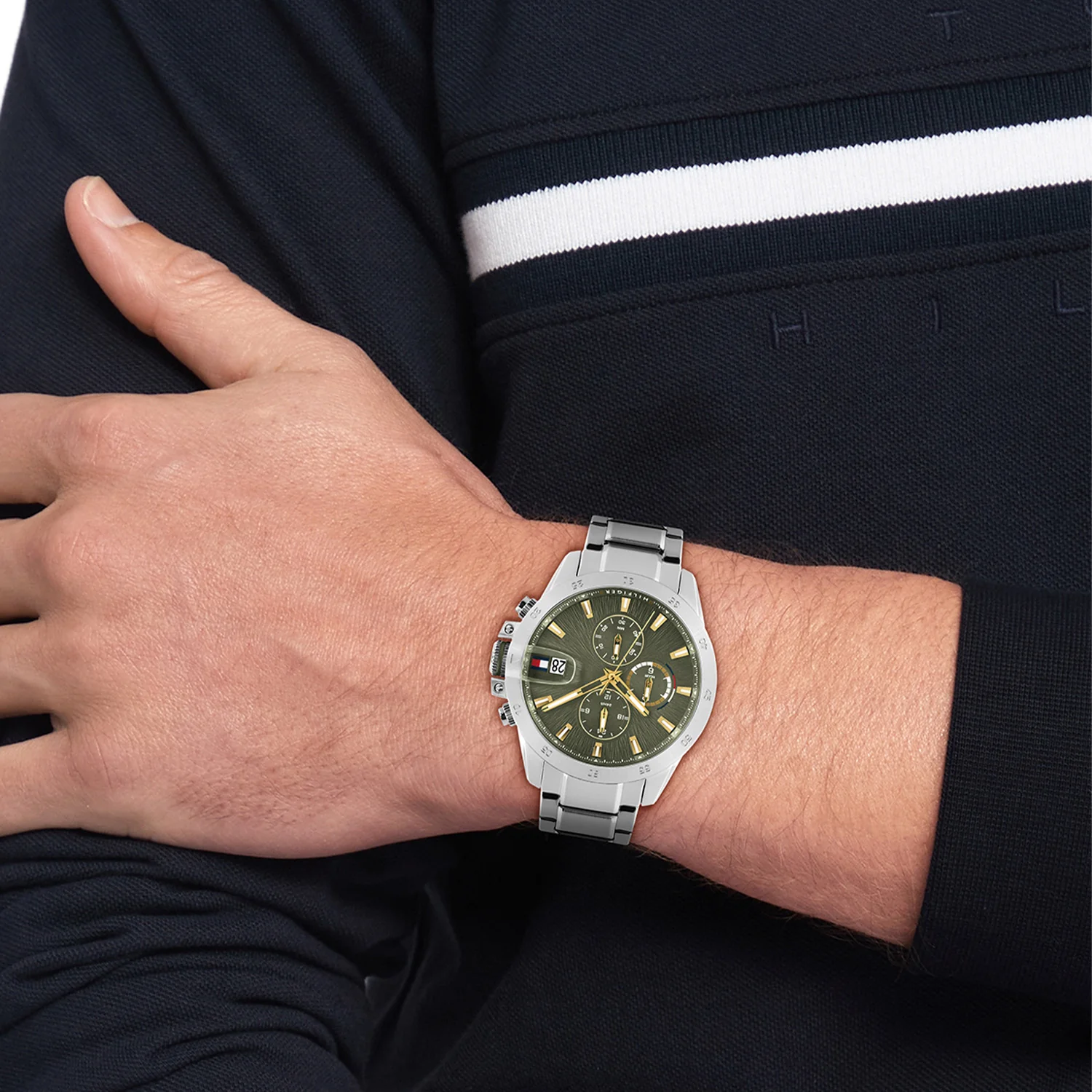 Tommy Hilfiger Jameson Silver and Green Men's Watch TH1792197 - Image 2