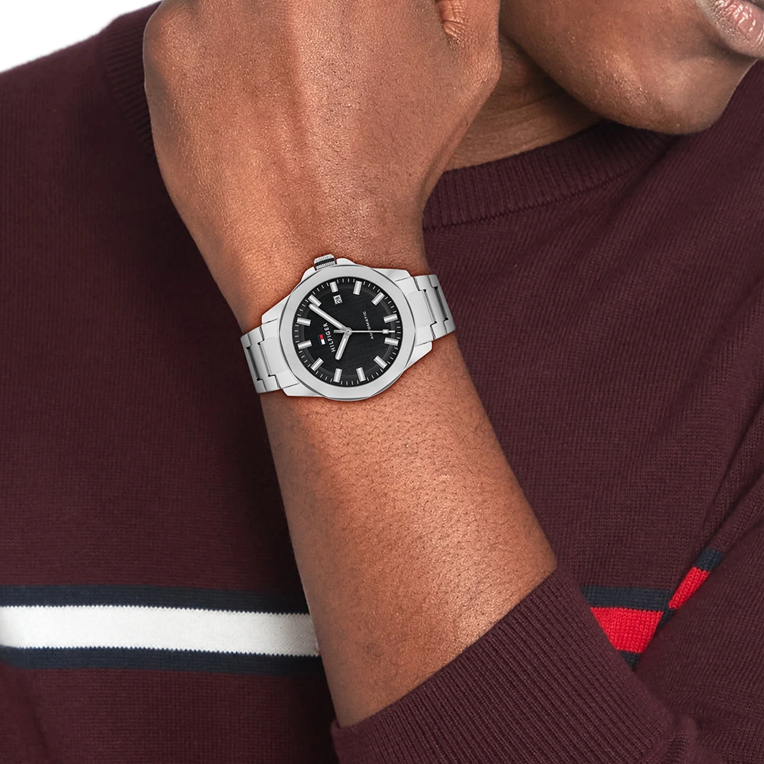 Tommy Hilfiger Lars Automatic Silver and Black Men's Watch TH1710692 - Image 2