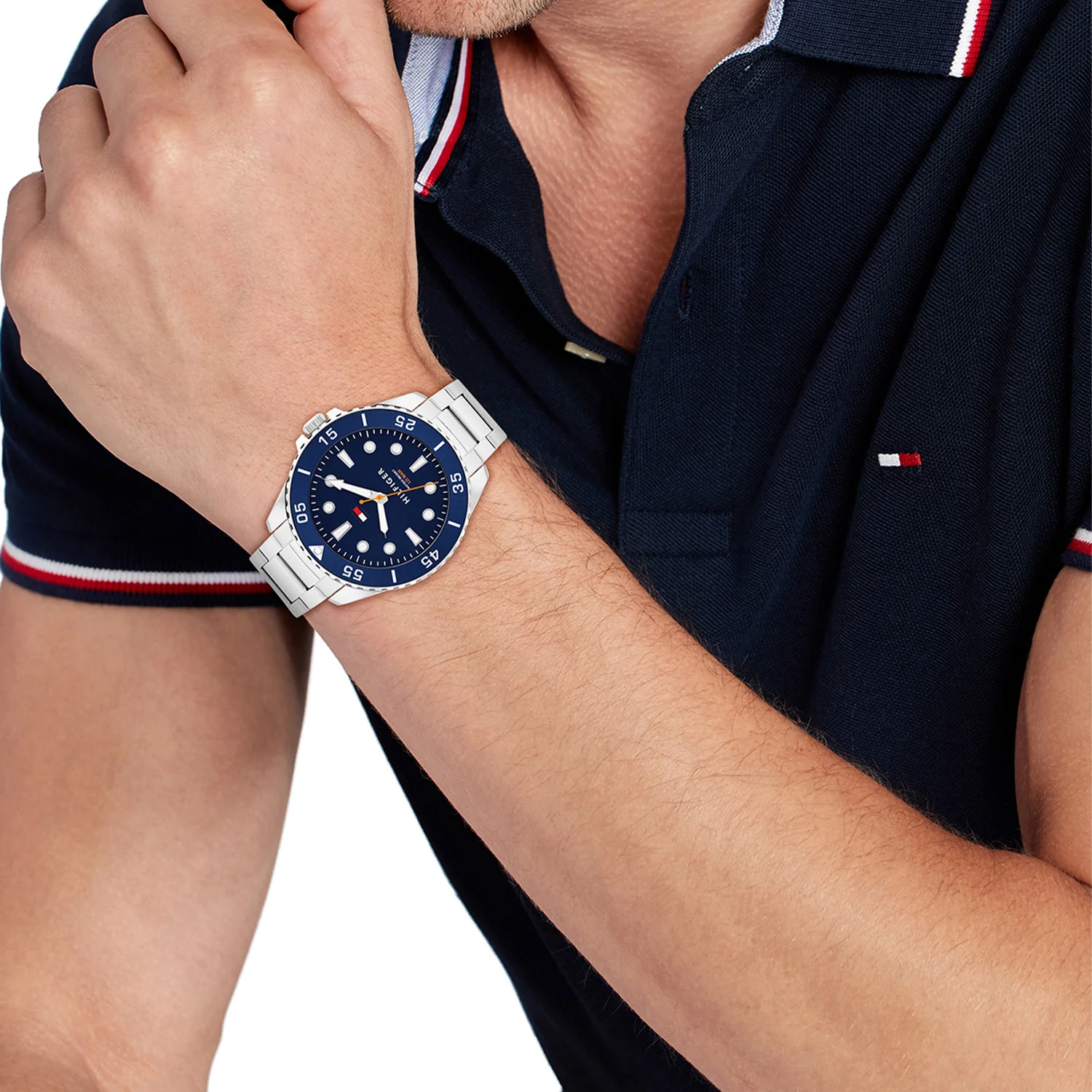 Tommy Hilfiger Oceanic Silver and Blue Men's Watch TH1792202 - Image 2