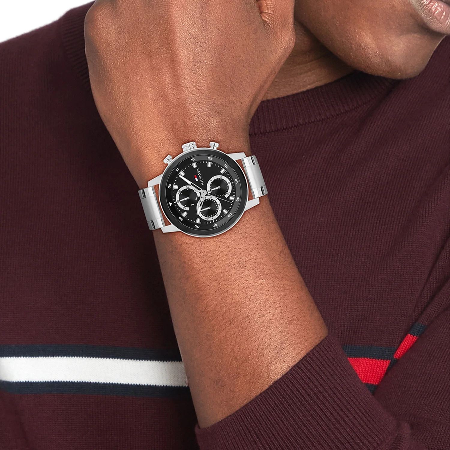 Tommy Hilfiger Rocky Silver and Black Men's Watch TH1792181 - Image 2