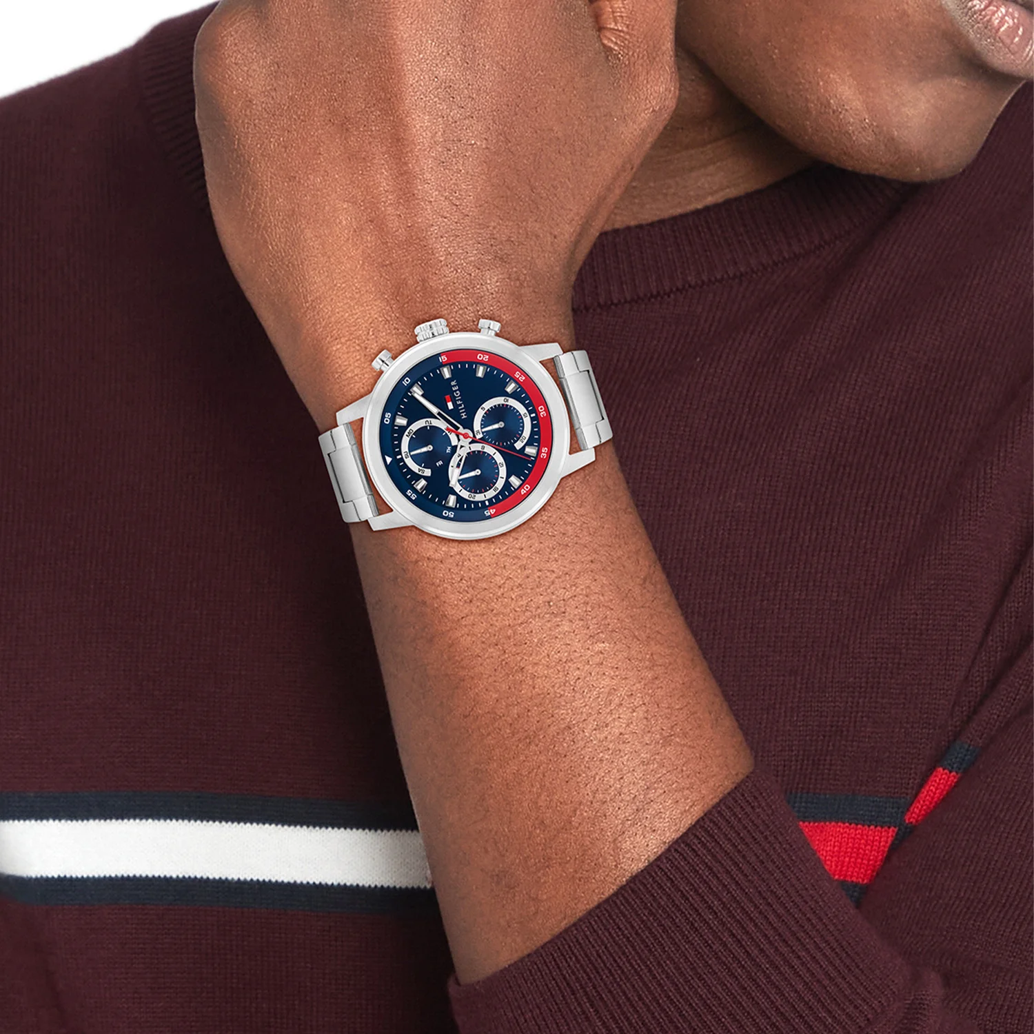 Tommy Hilfiger Rocky Silver and Blue Men's Watch TH1792179 - Image 2