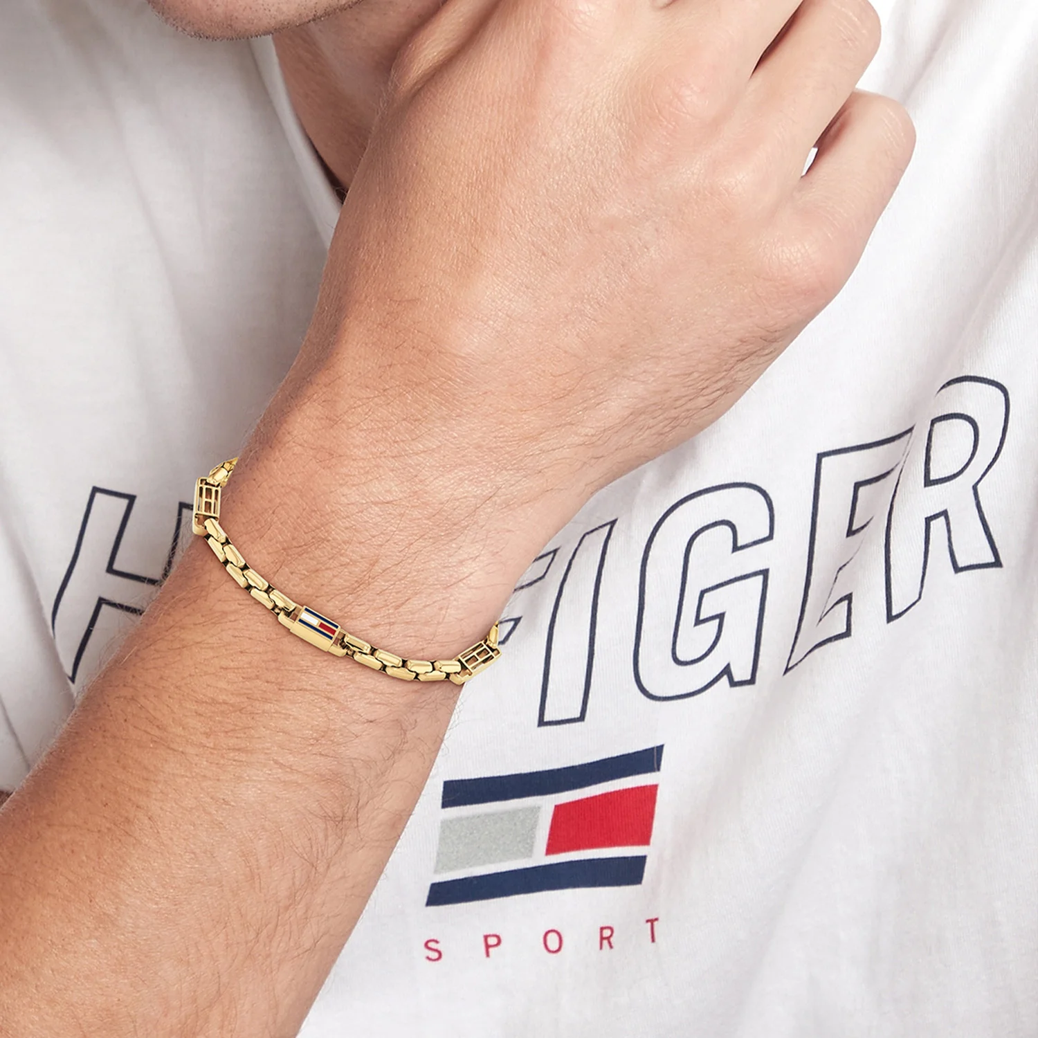Tommy Hilfiger Stainless Steel Gold-coloured Men's Chain Bracelet TJ2790675 - Image 2