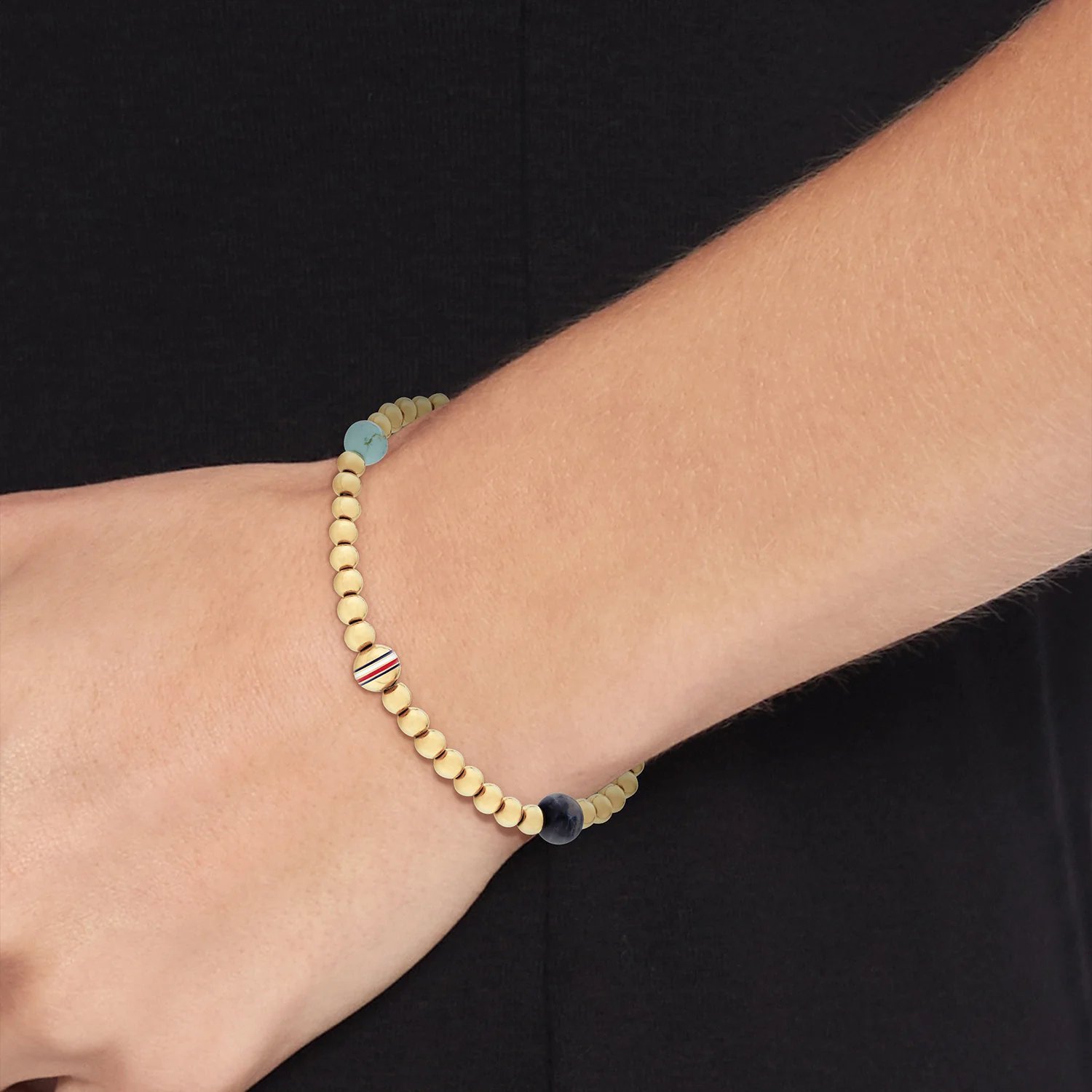 Tommy Hilfiger Stainless Steel Gold-coloured Women's Beaded Bracelet TJ2781040 - Image 2