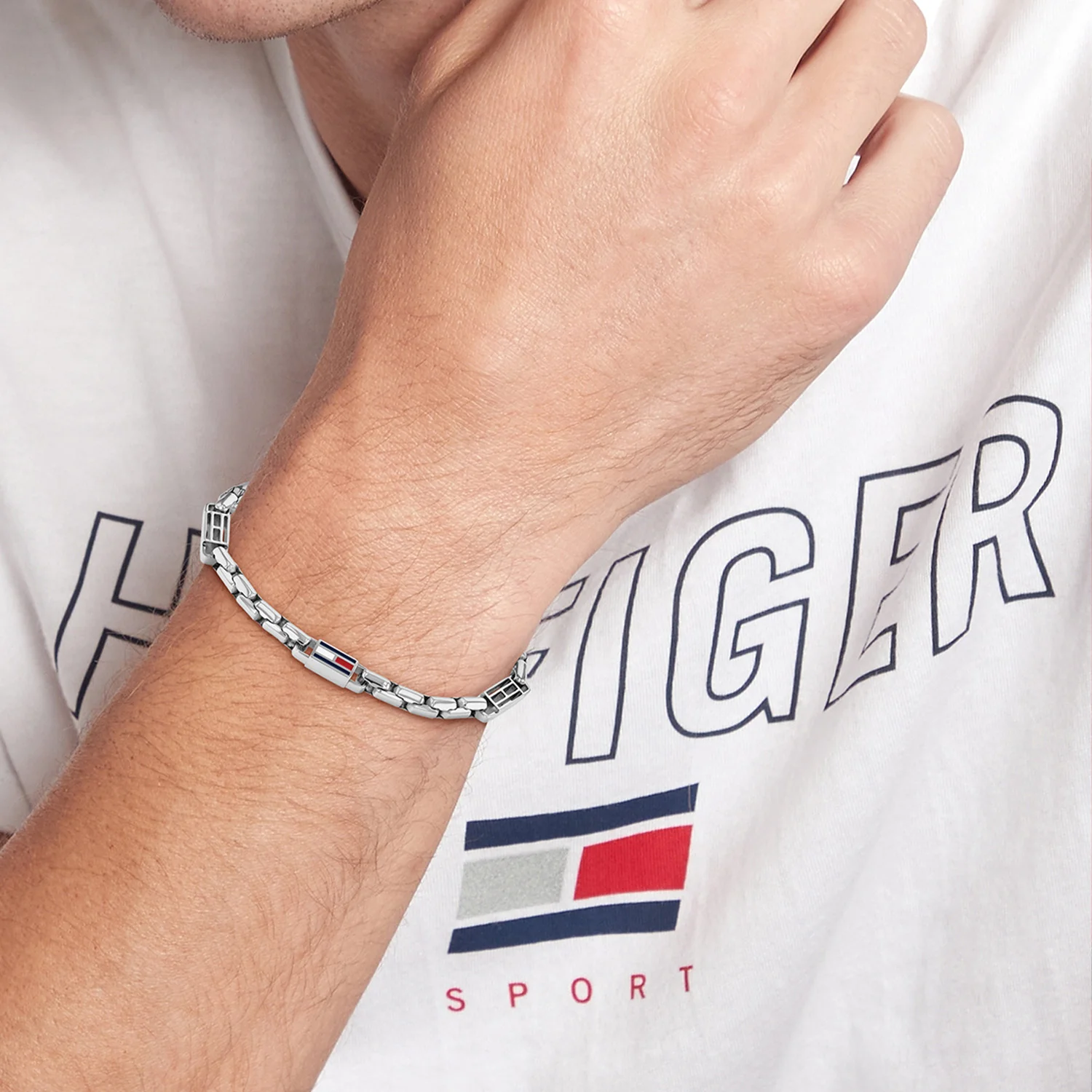 Tommy Hilfiger Stainless Steel Silver Men's Chain Bracelet TJ2790674 - Image 2