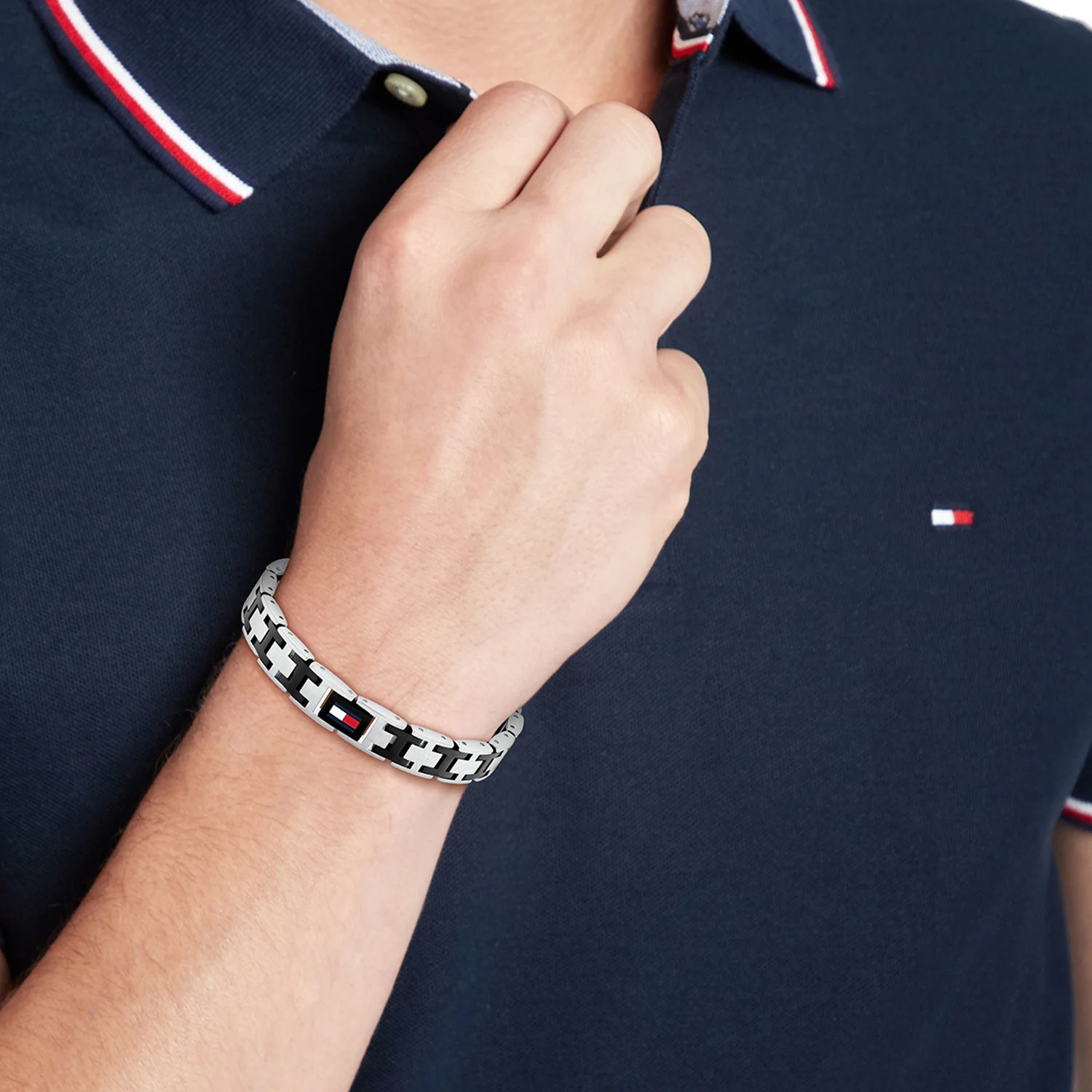 Tommy Hilfiger Stainless Steel Silver Men's Chain Bracelet TJ2790684 - Image 2