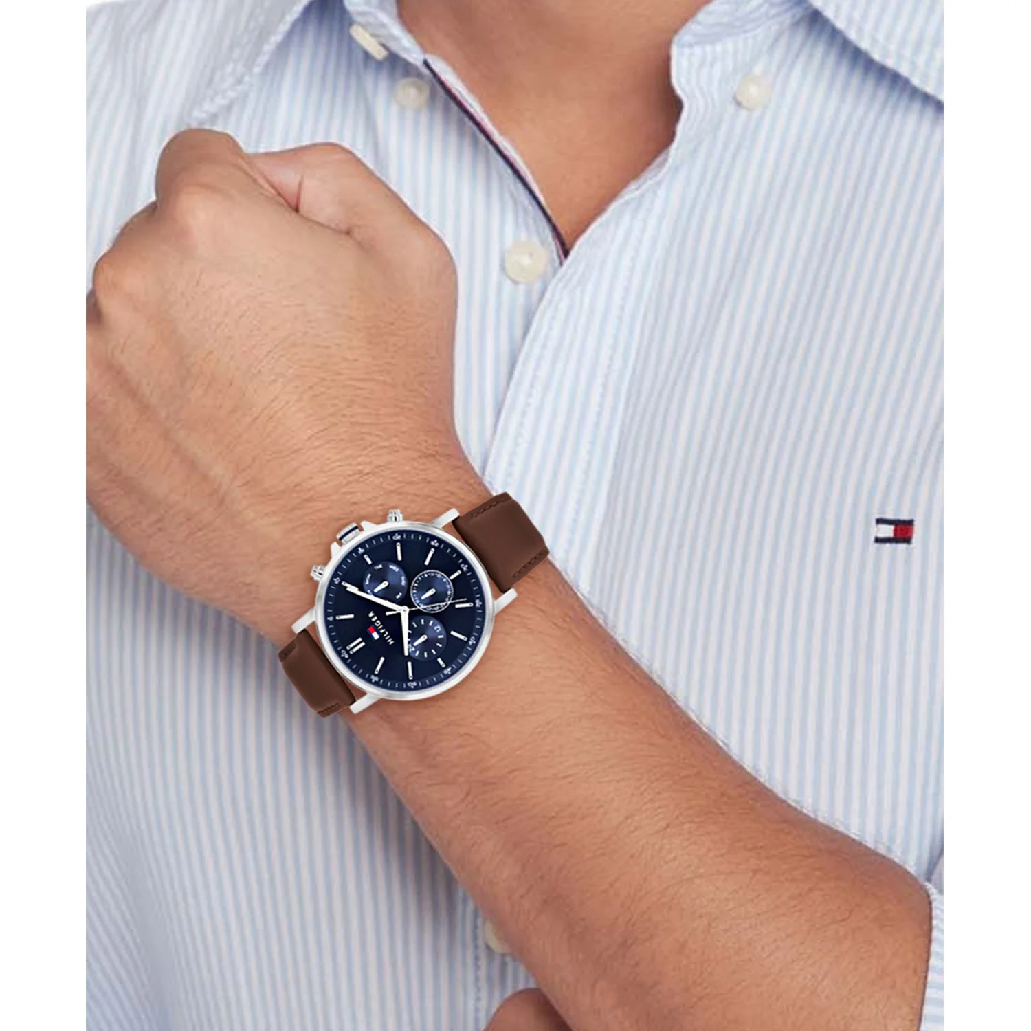Tommy Hilfiger TYSON Blauw Heren Horloge TH1710585 - Image 3