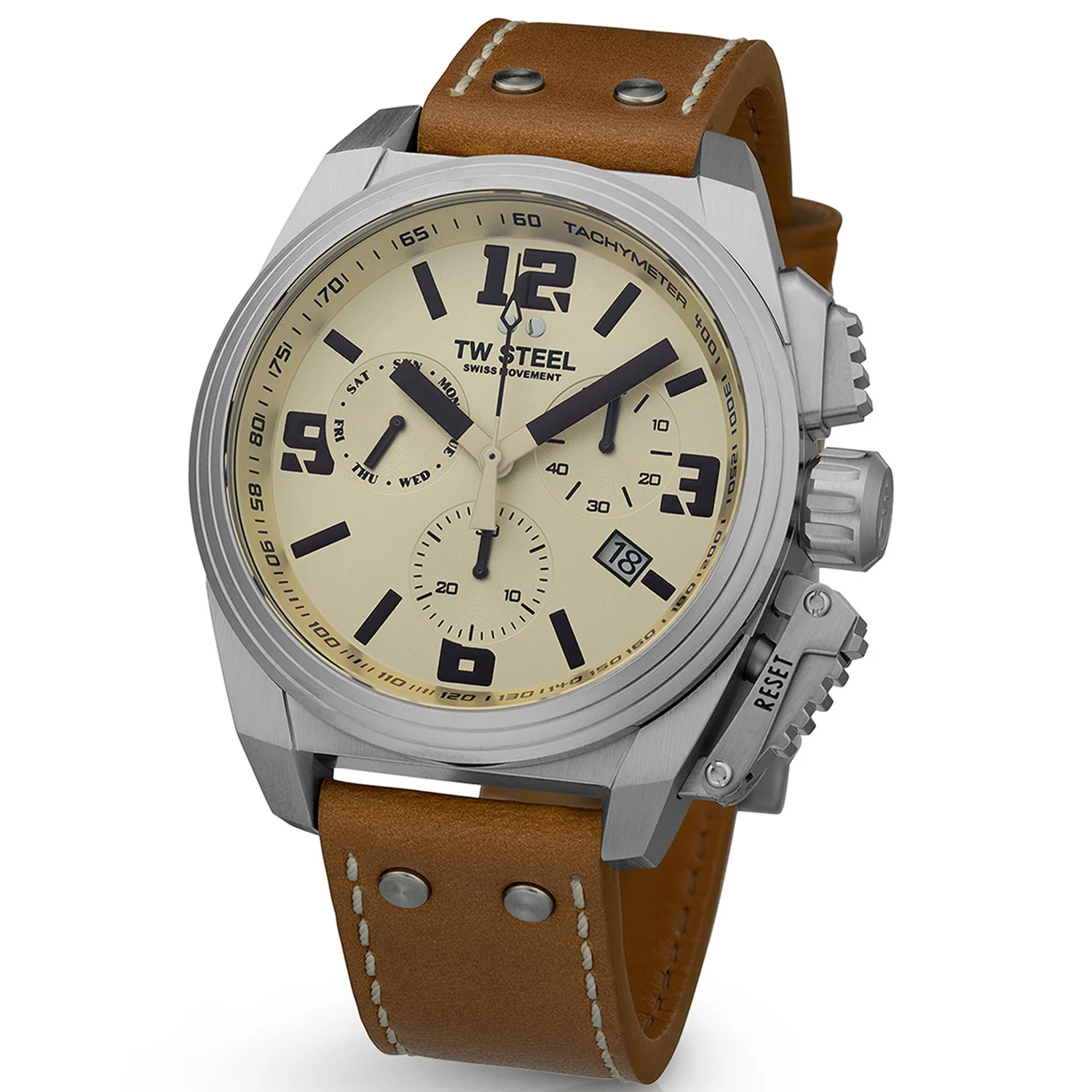 TW Steel Swiss Canteen Cream Men's Watch 2002-TW1110 - Image 4