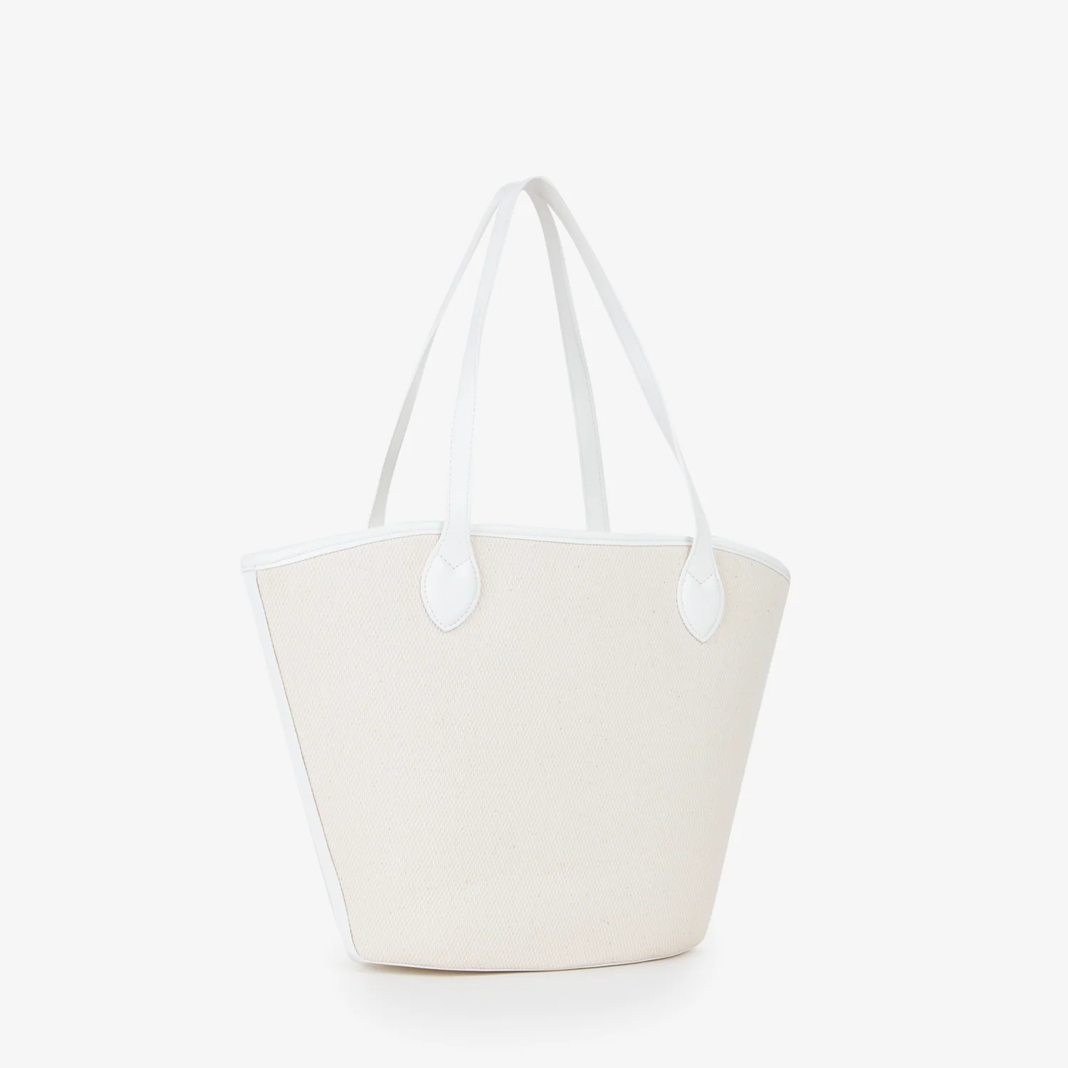 Valentino Bags Covent Beige & White Shopper VBS7QO02CANNATUR/BIANCO - Image 4