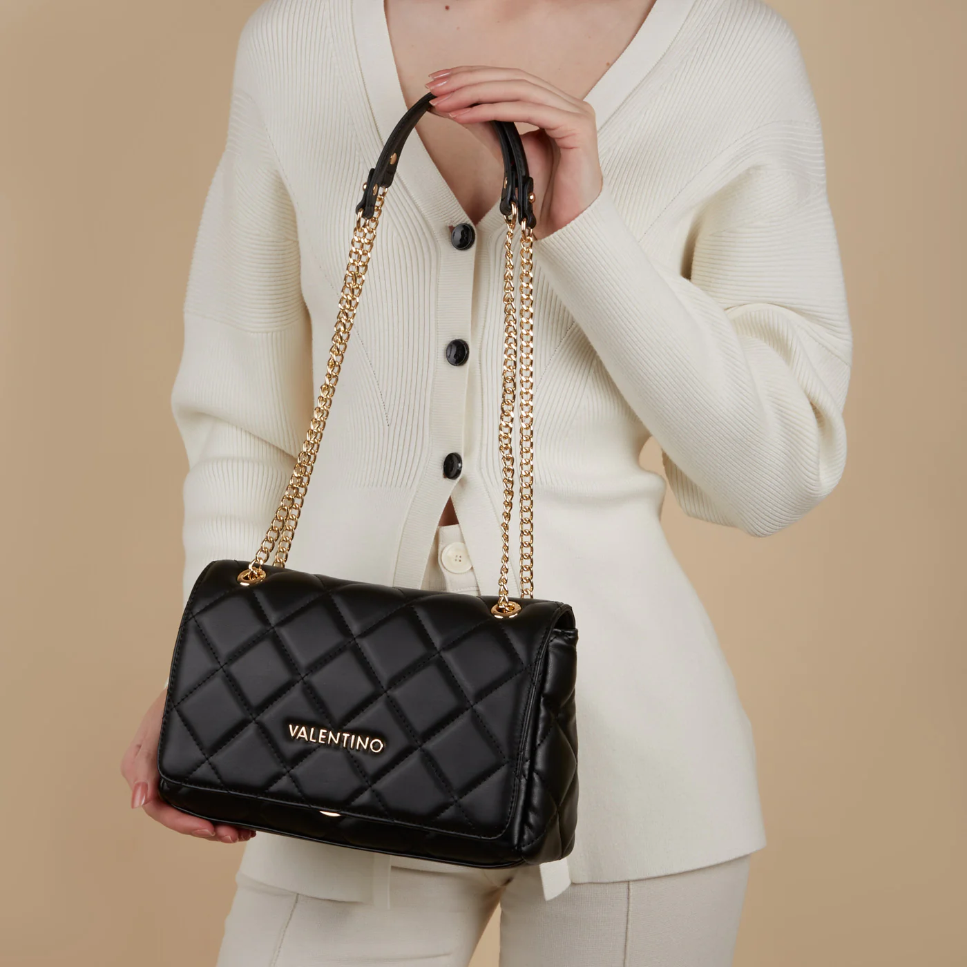 Valentino Bags Ocarina Black Shoulder Bag VBS3KK02RNERO - Image 2