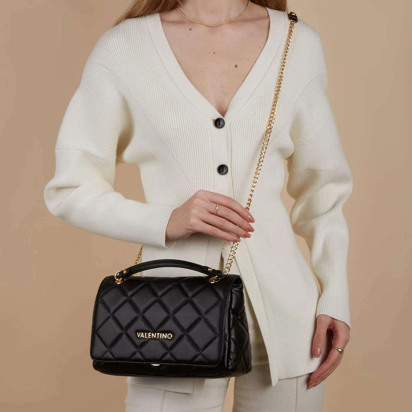 Valentino Bags Ocarina Black Shoulder Bag VBS3KK02RNERO - Image 3