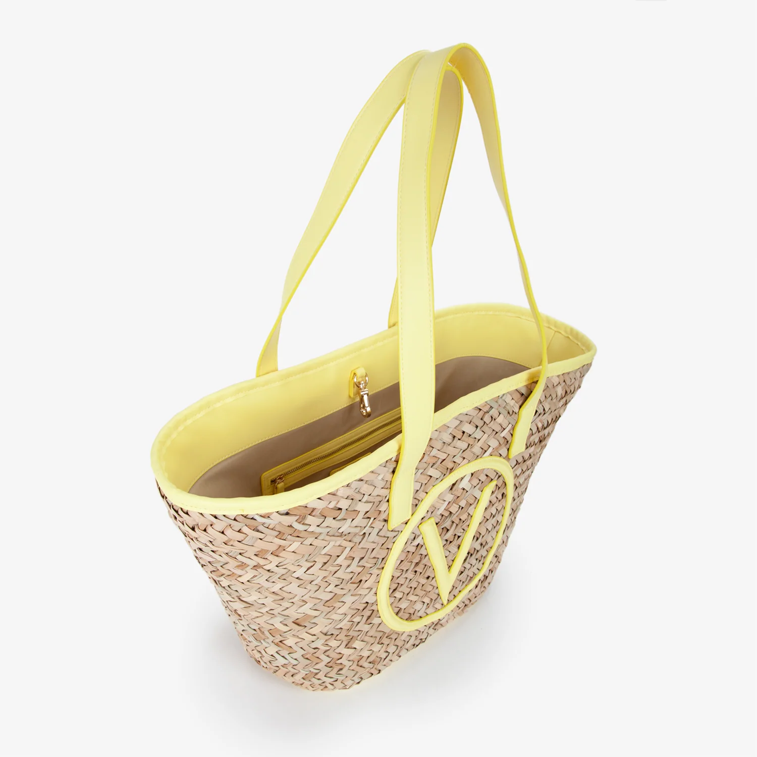 Valentino Bags Samuela Beige & Yellow Shopper VBG90O01NATUR/GIALLO - Image 4