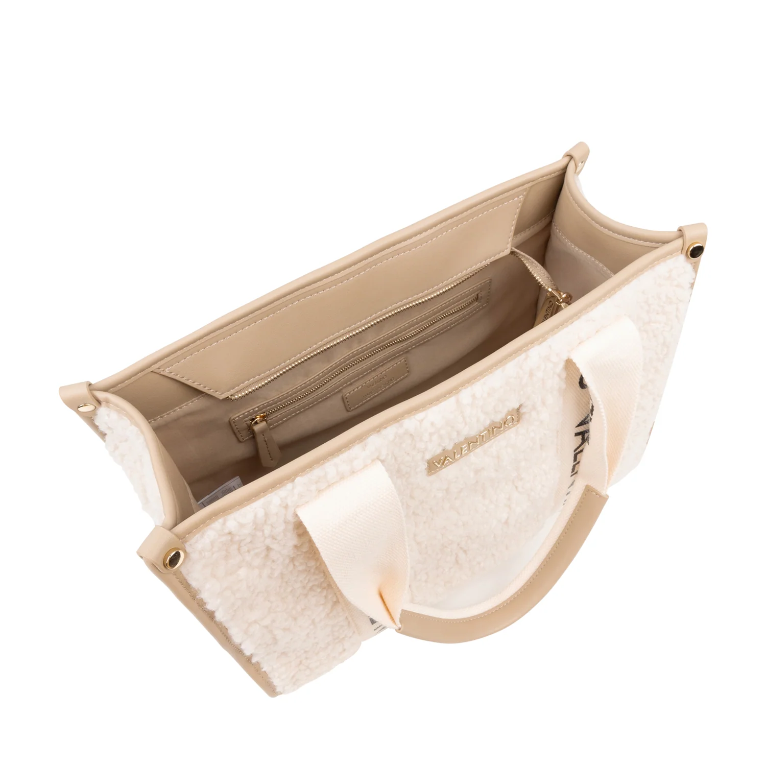 Valentino Bags Special Camy Taupe Shopper VBS7L301TAUPE - Image 4