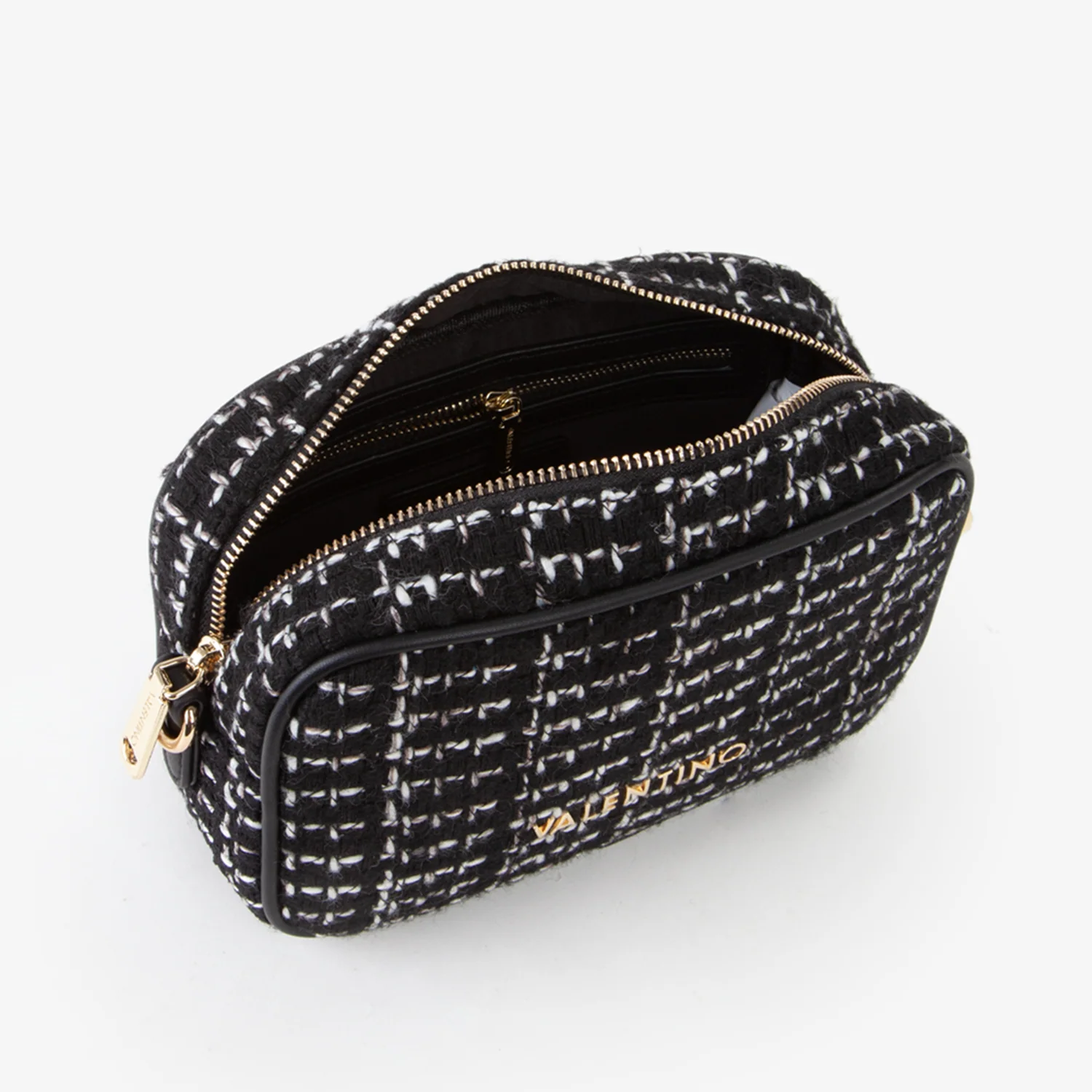 Valentino Bags Tweed Multi-coloured Crossbody bag VBS9JP51NERO/MULTI - Image 5