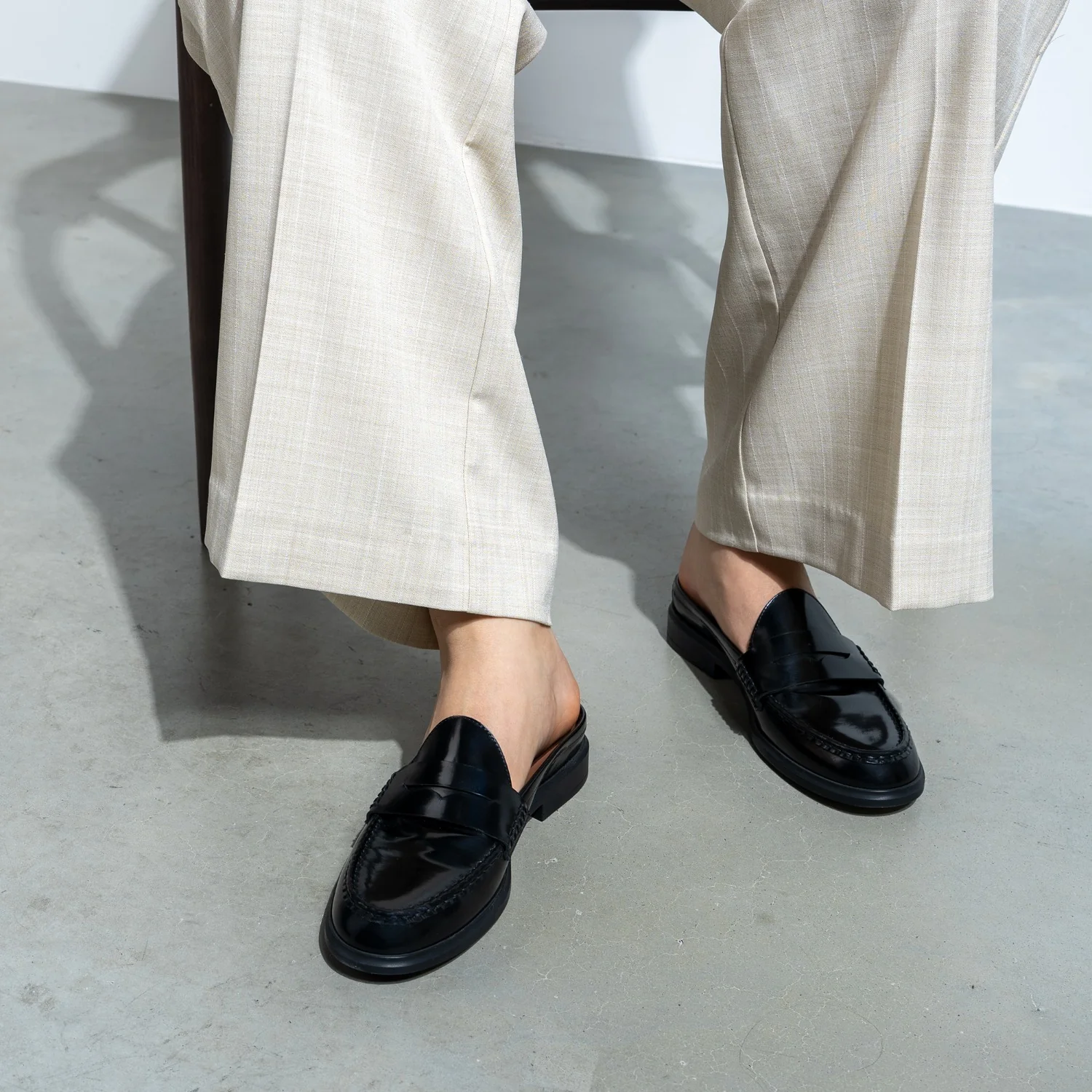 Vendôme Blandine black spazzolato leather mules IB51016-601-35 - Image 2