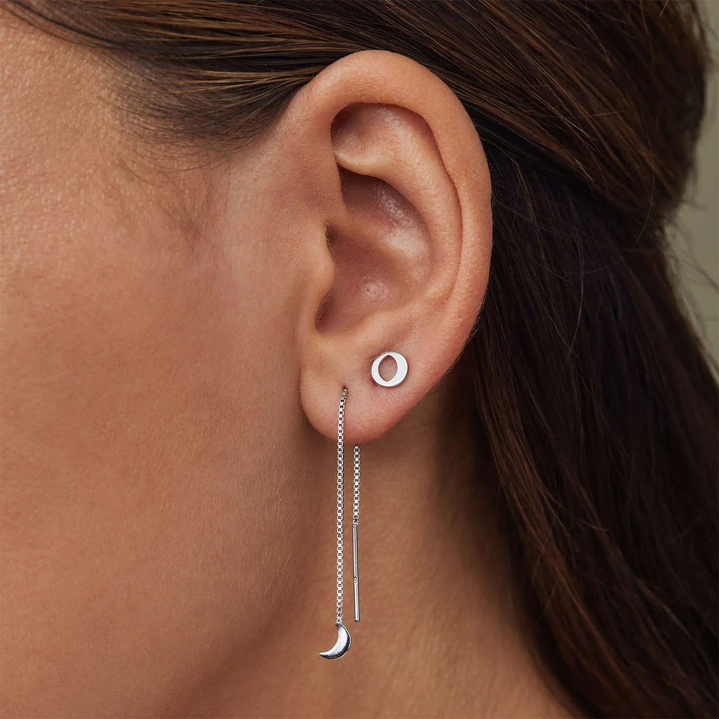Violet Hamden 925 Sterling Silver Long Night Cresent Moon Earrings VH16048 - Image 2
