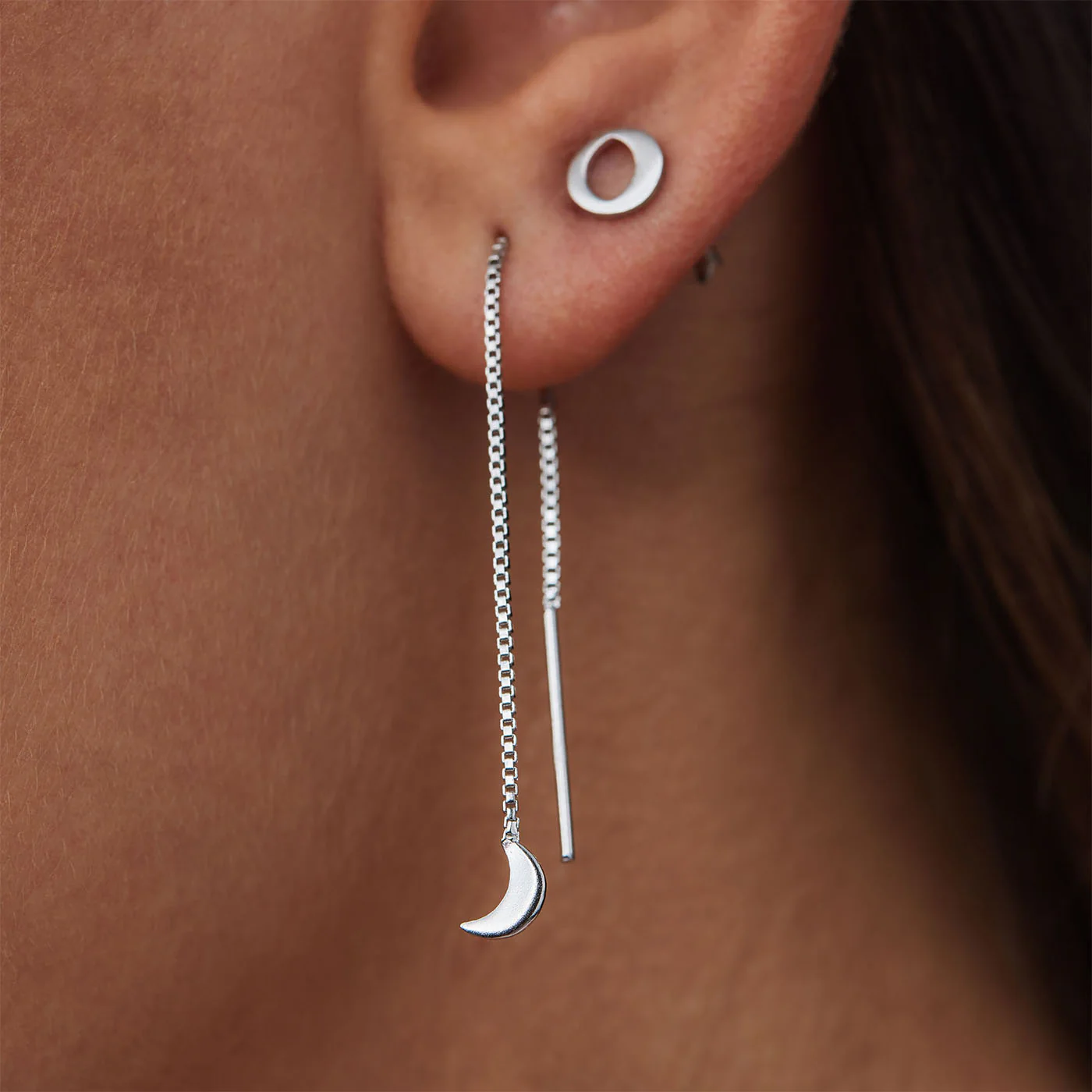 Violet Hamden 925 Sterling Silver Long Night Cresent Moon Earrings VH16048 - Image 4