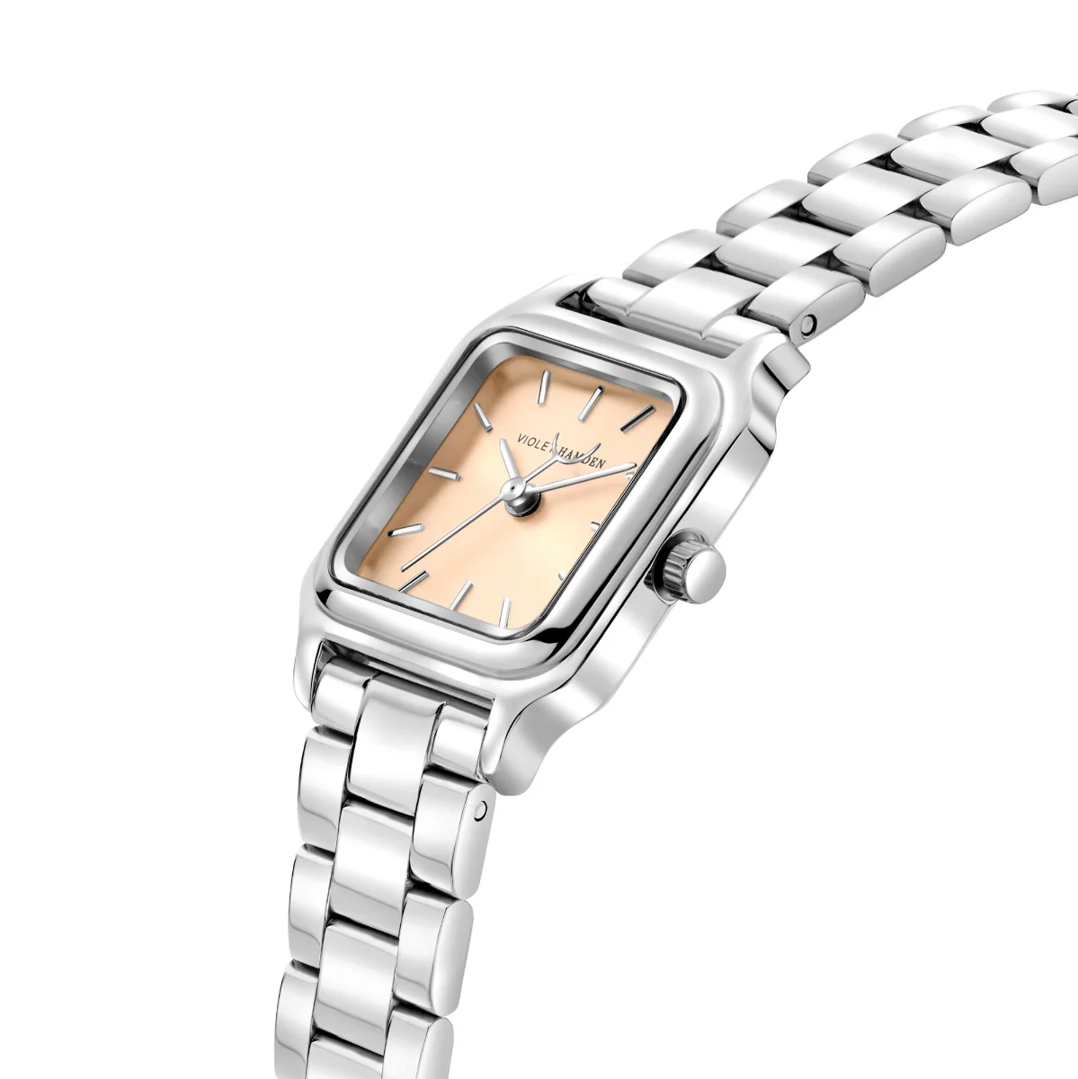 Violet Hamden Dawn Base Square Women's Watch Silver Coloured and Taupe VH09036 - Image 2