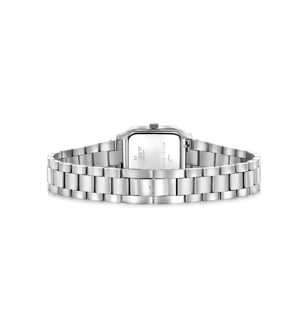 Violet Hamden Dawn Base Square Women's Watch Silver Coloured and Taupe VH09036 - Image 3