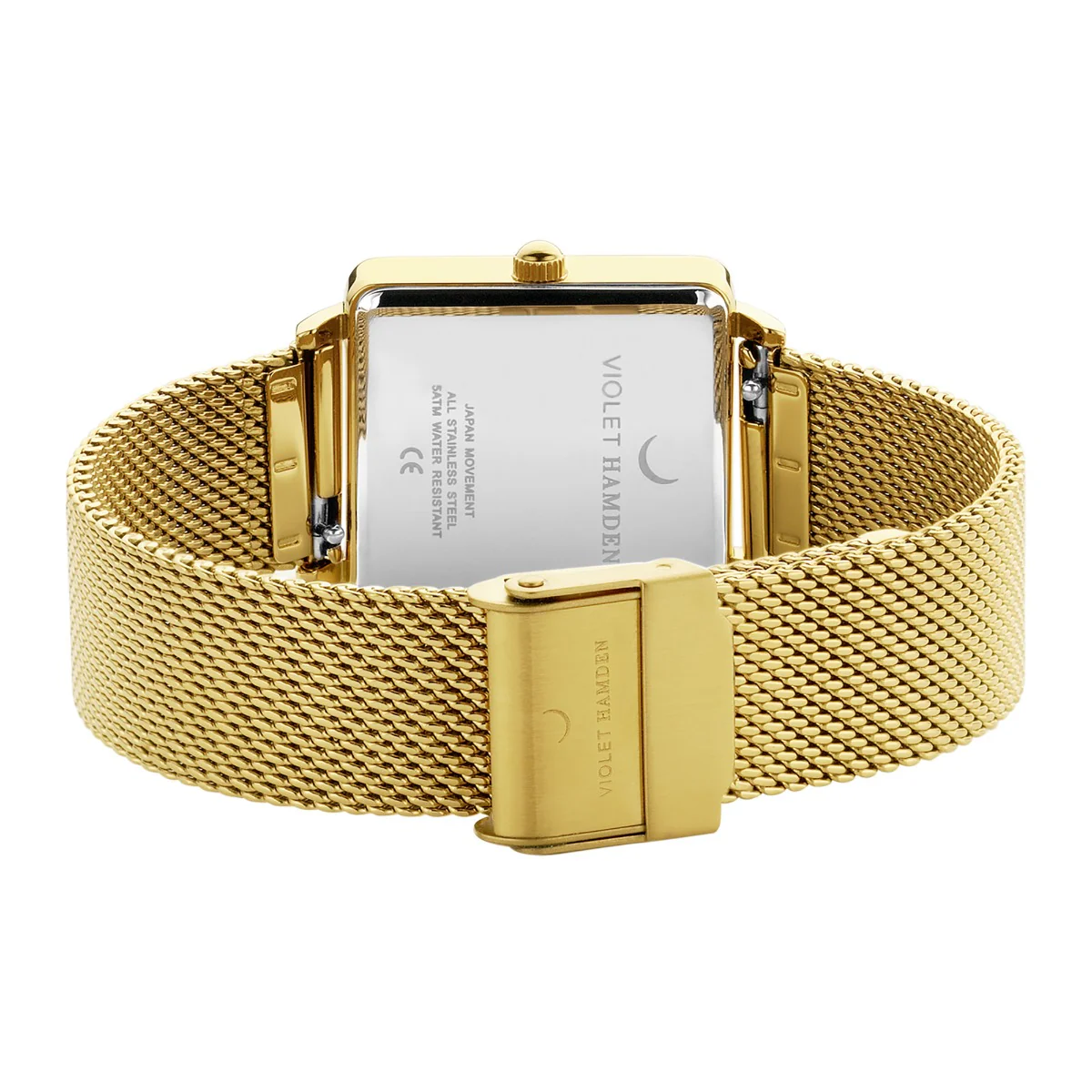 Violet Hamden Dawn Square Women's Watch Gold Coloured and Black VH09015 - Image 3