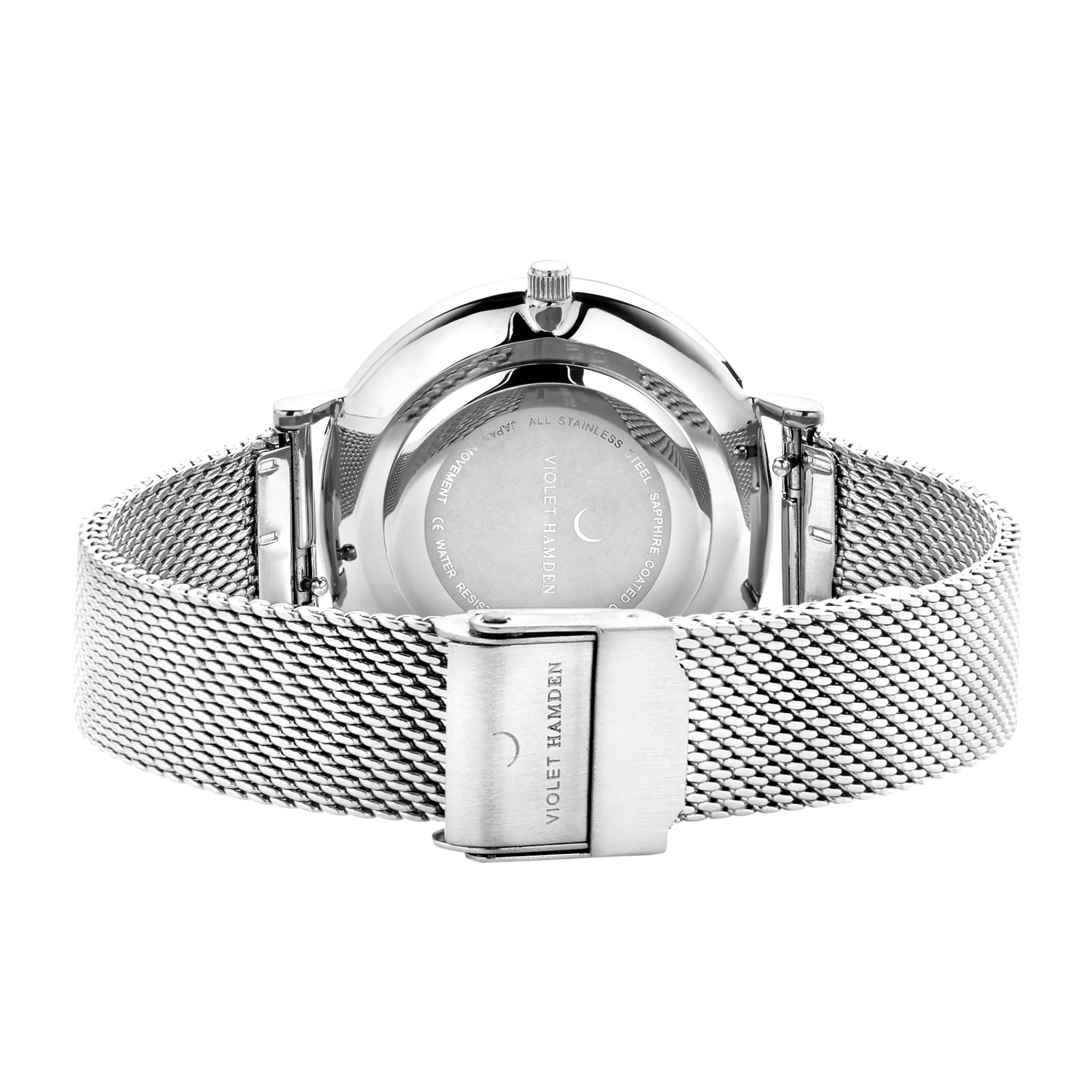 Violet Hamden Day & Night Rond Women'sWatch Silver-coloured and White VH08001 - Image 4