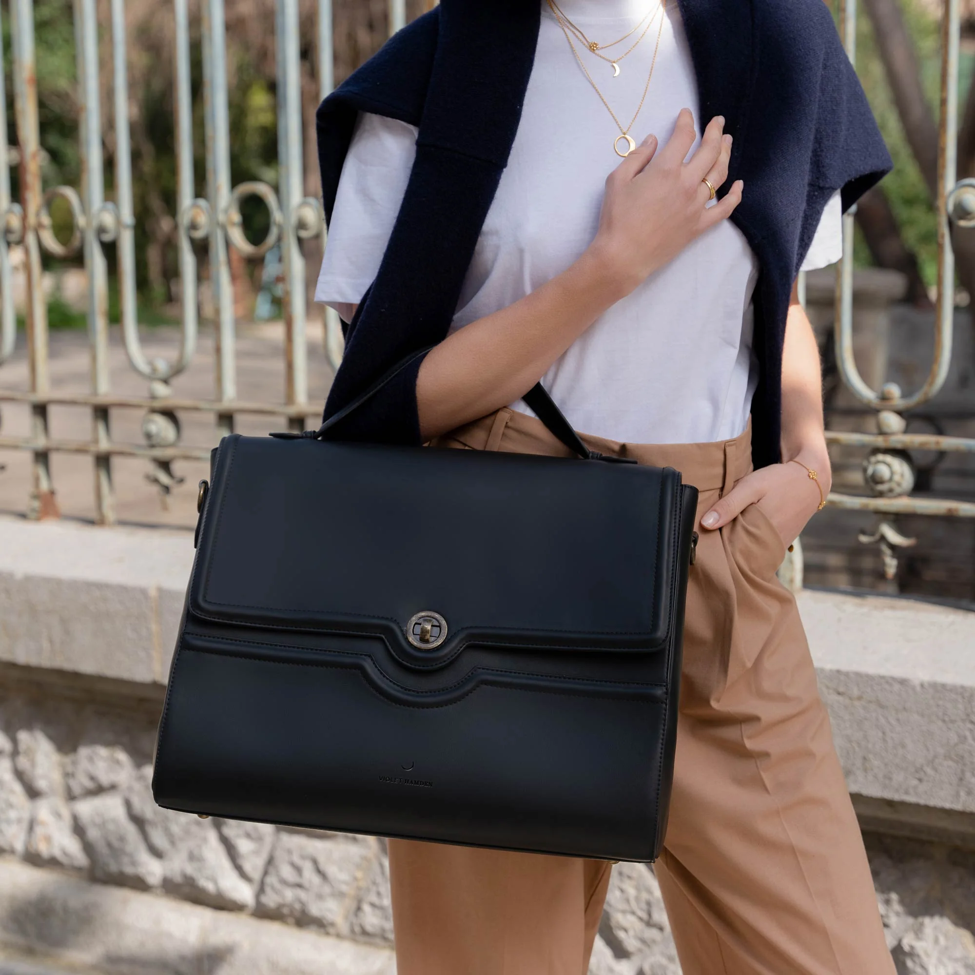 Violet Hamden Essential Bag Black Handbag VH21005 - Image 2