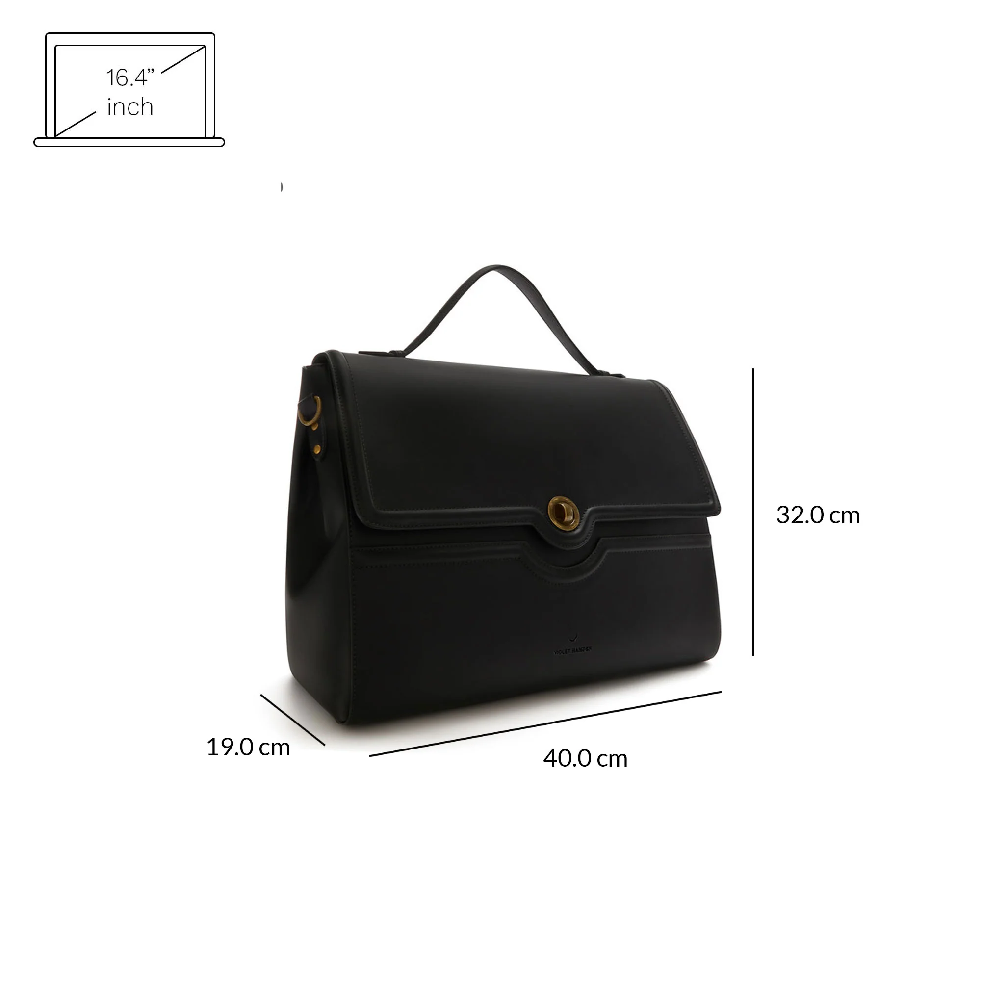 Violet Hamden Essential Bag Black Handbag VH21005 - Image 7