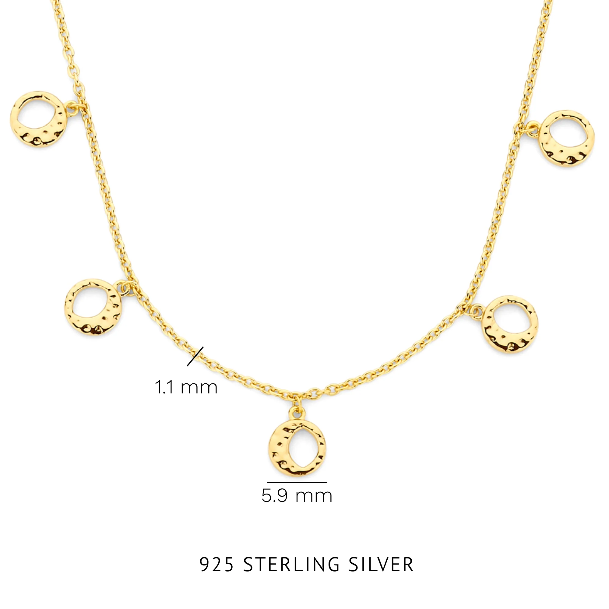 Violet Hamden Luna 925 Sterling Silver Gold Plated Necklace VH340034 - Image 6