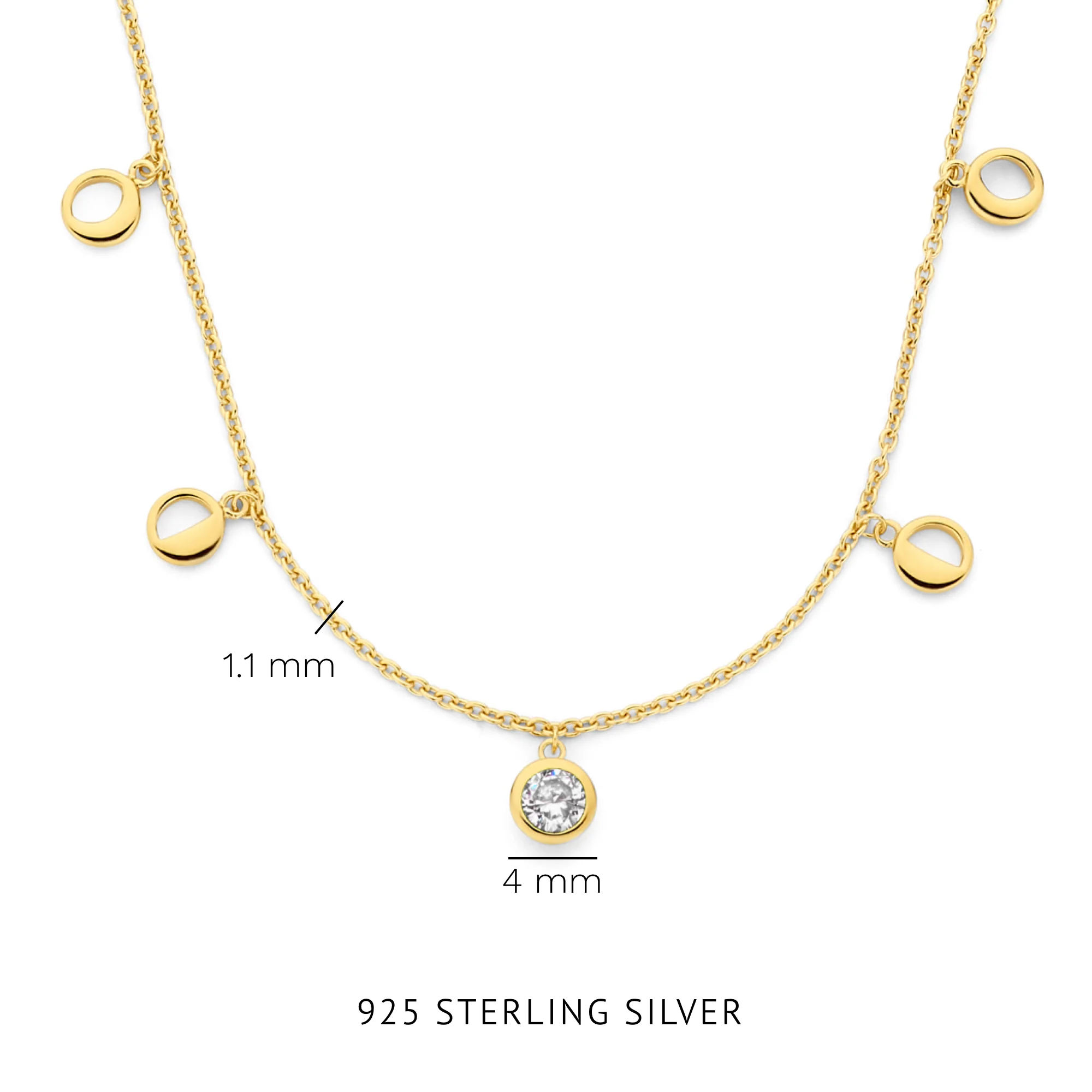 Violet Hamden Luna 925 Sterling Silver Gold Plated Necklace VH340040 - Image 6