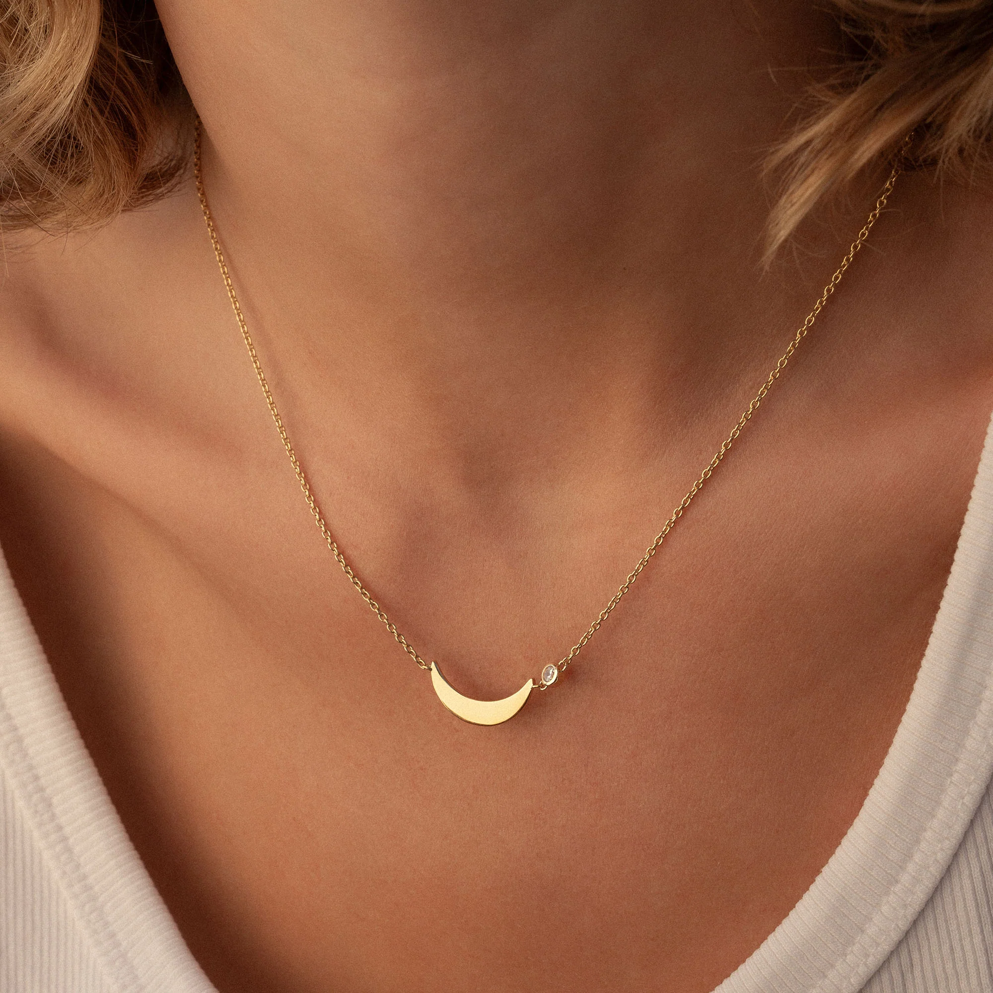 Violet Hamden Luna 925 Sterling Silver Gold Plated Necklace VH340046 - Image 2