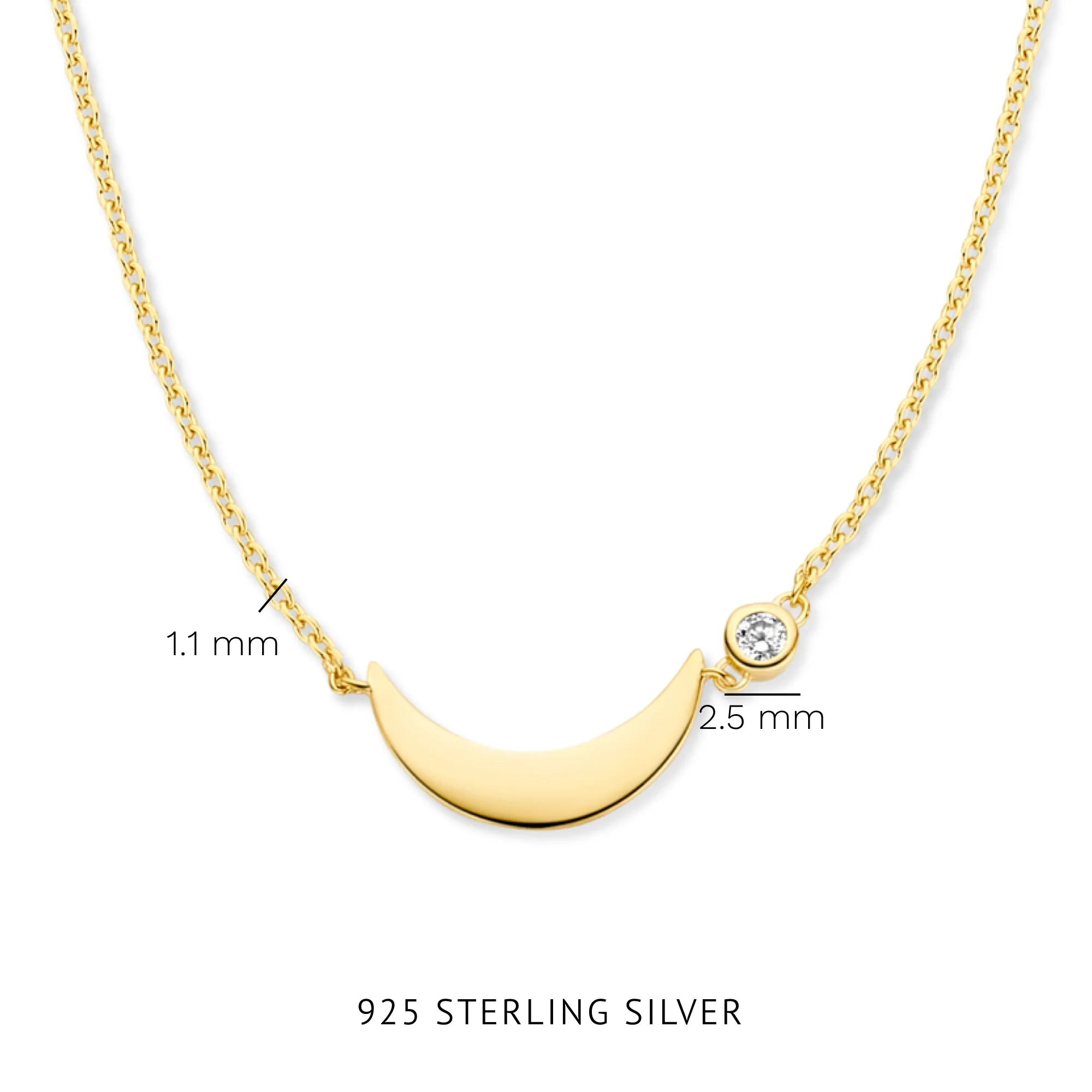 Violet Hamden Luna 925 Sterling Silver Gold Plated Necklace VH340046 - Image 6