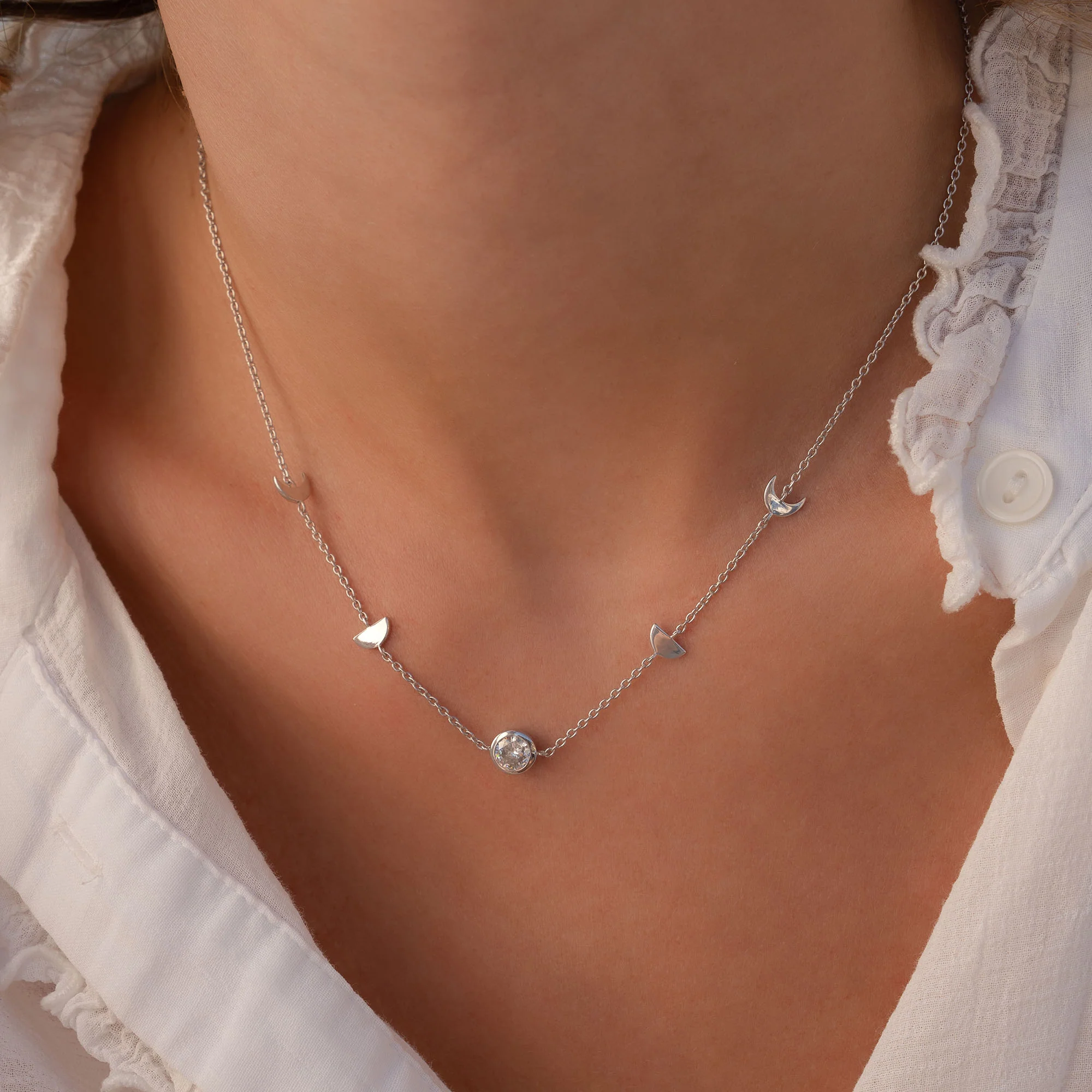 Violet Hamden Luna 925 Sterling Silver Necklace VH340043 - Image 2