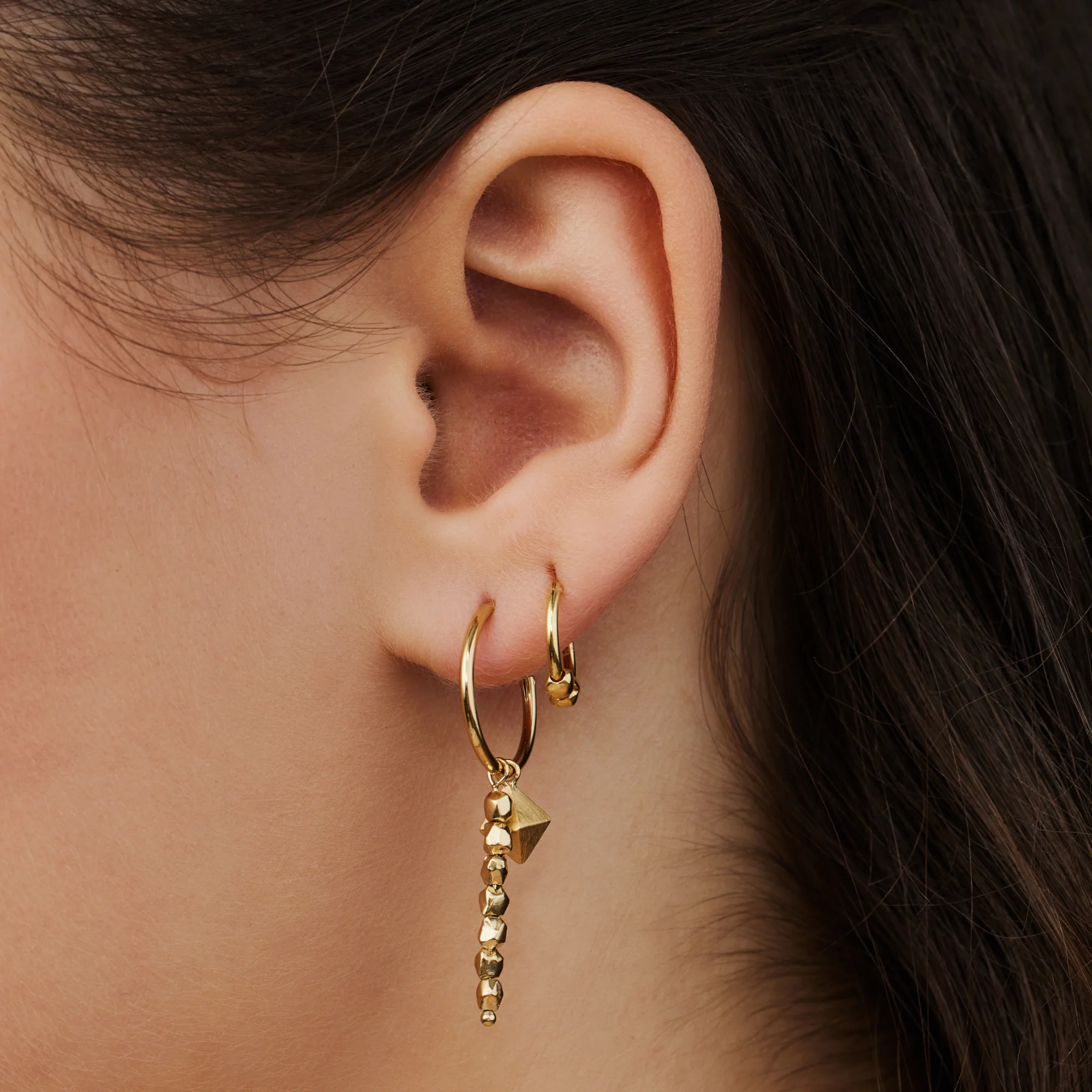 Violet Hamden Sisterhood Feminine 925 sterling Silver Gold-coloured Hoop Earrings VH360023 - Image 4