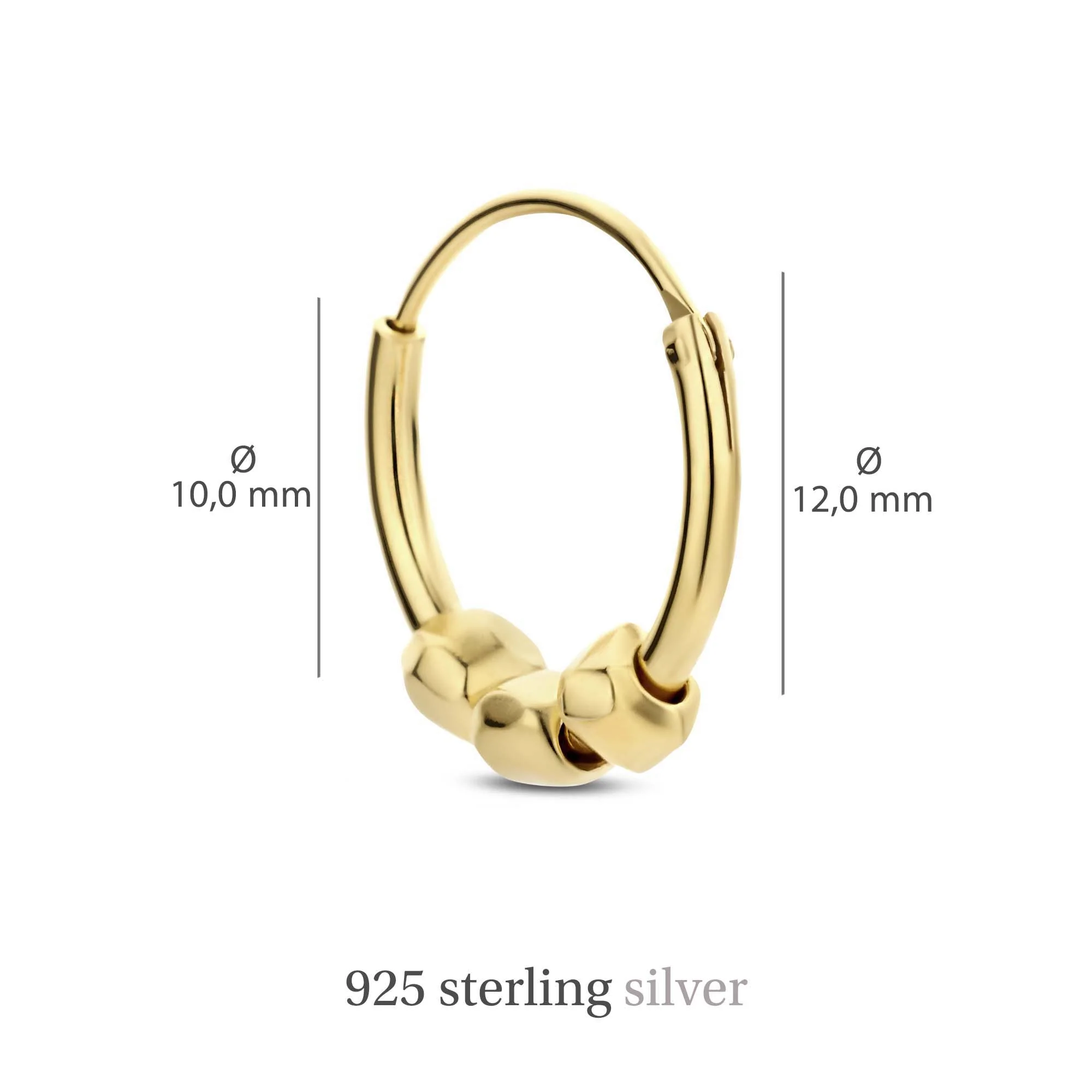 Violet Hamden Sisterhood Feminine 925 sterling Silver Gold-coloured Hoop Earrings VH360023 - Image 6