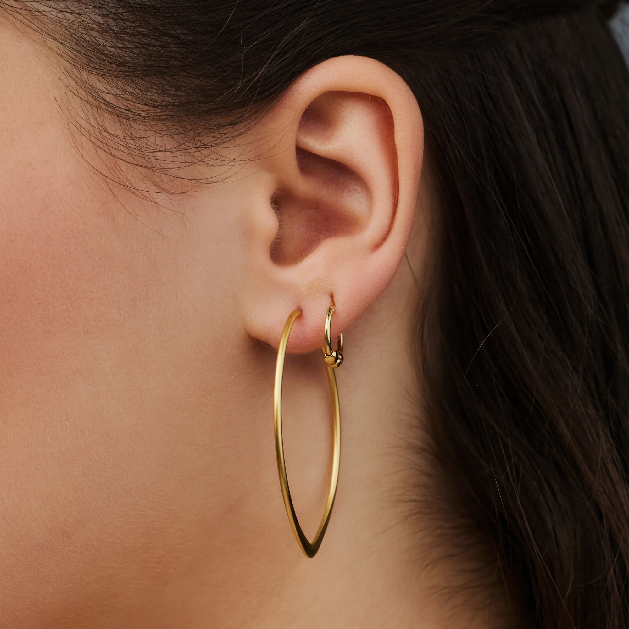 Violet Hamden Sisterhood Feminine 925 sterling Silver Gold-coloured Hoop Earrings VH360027 - Image 2