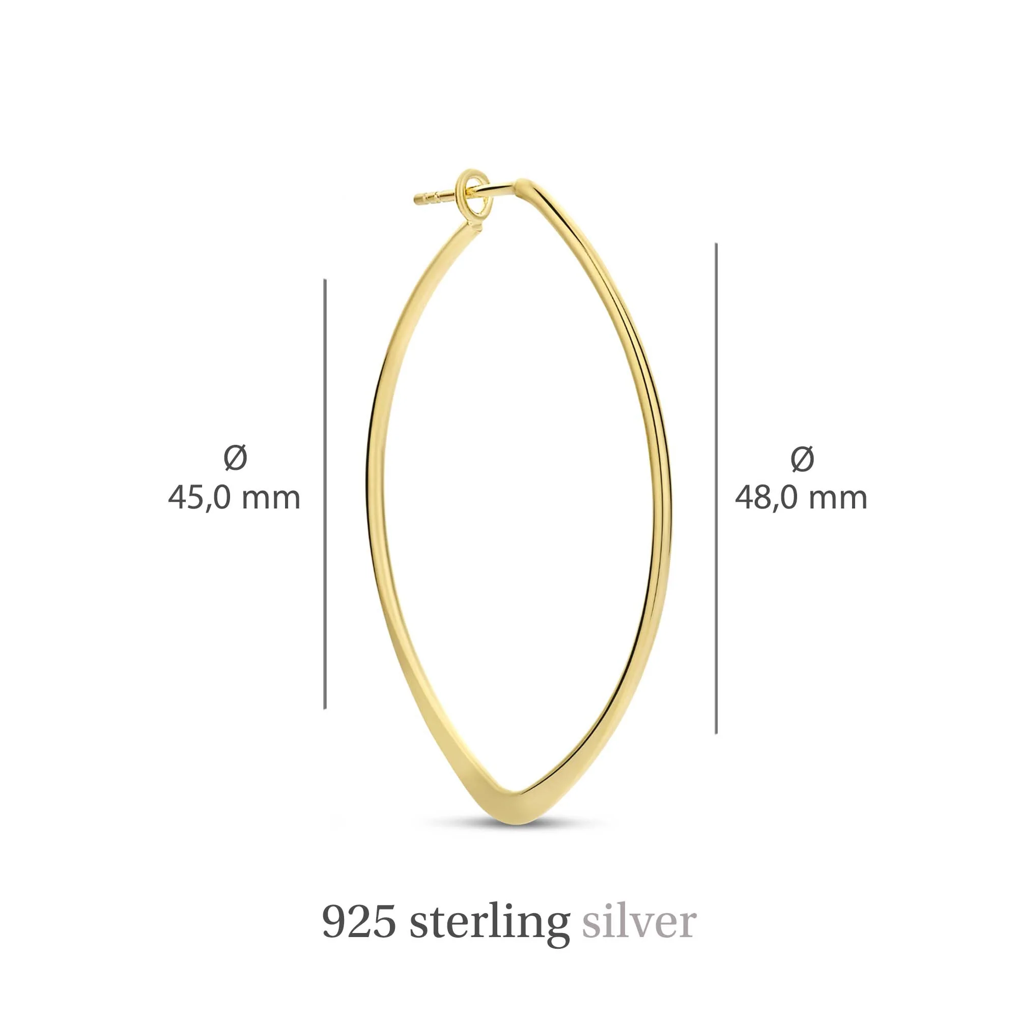 Violet Hamden Sisterhood Feminine 925 sterling Silver Gold-coloured Hoop Earrings VH360027 - Image 4