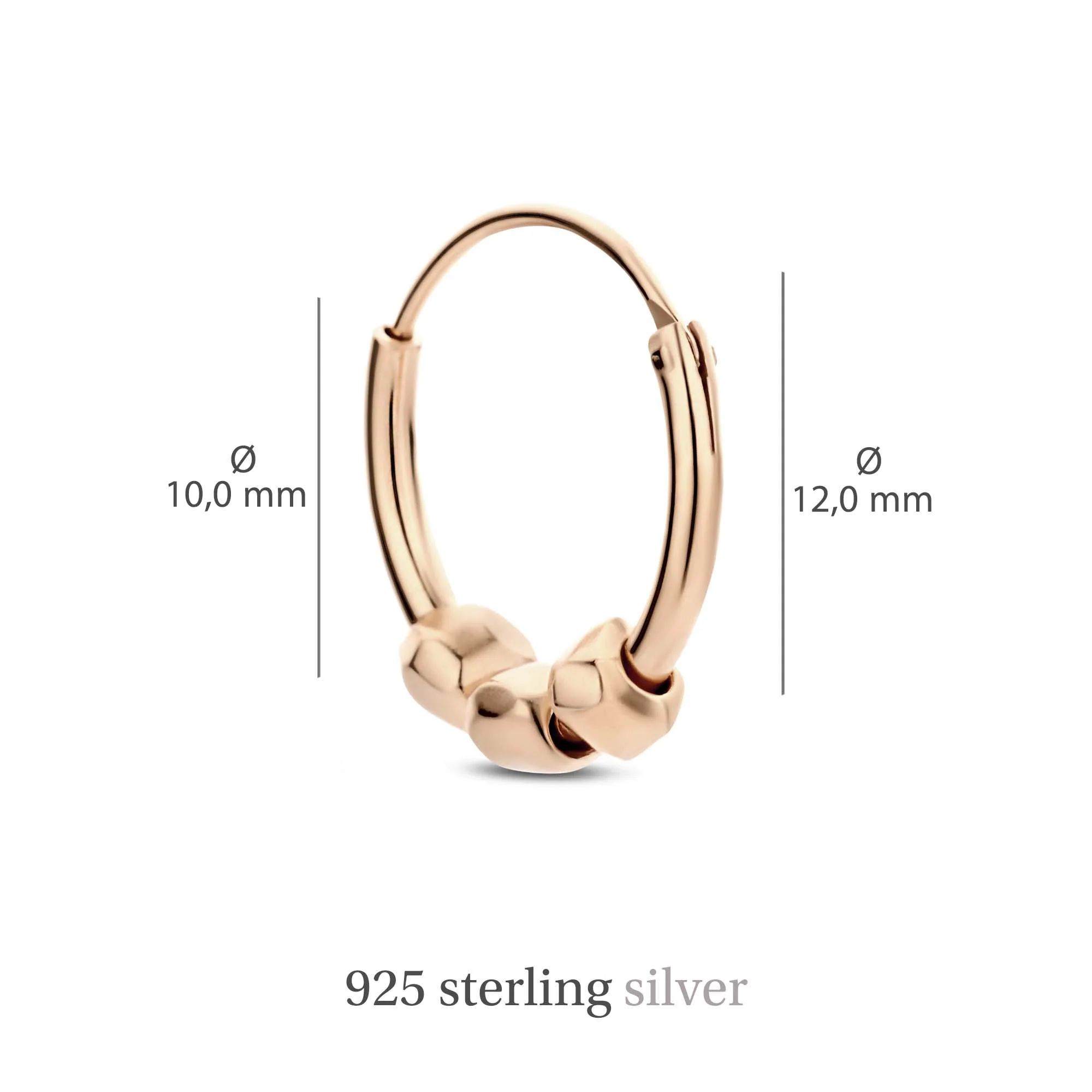 Violet Hamden Sisterhood Feminine 925 sterling Silver Roesgoldcoloured Hoop Earrings VH360037 - Image 5