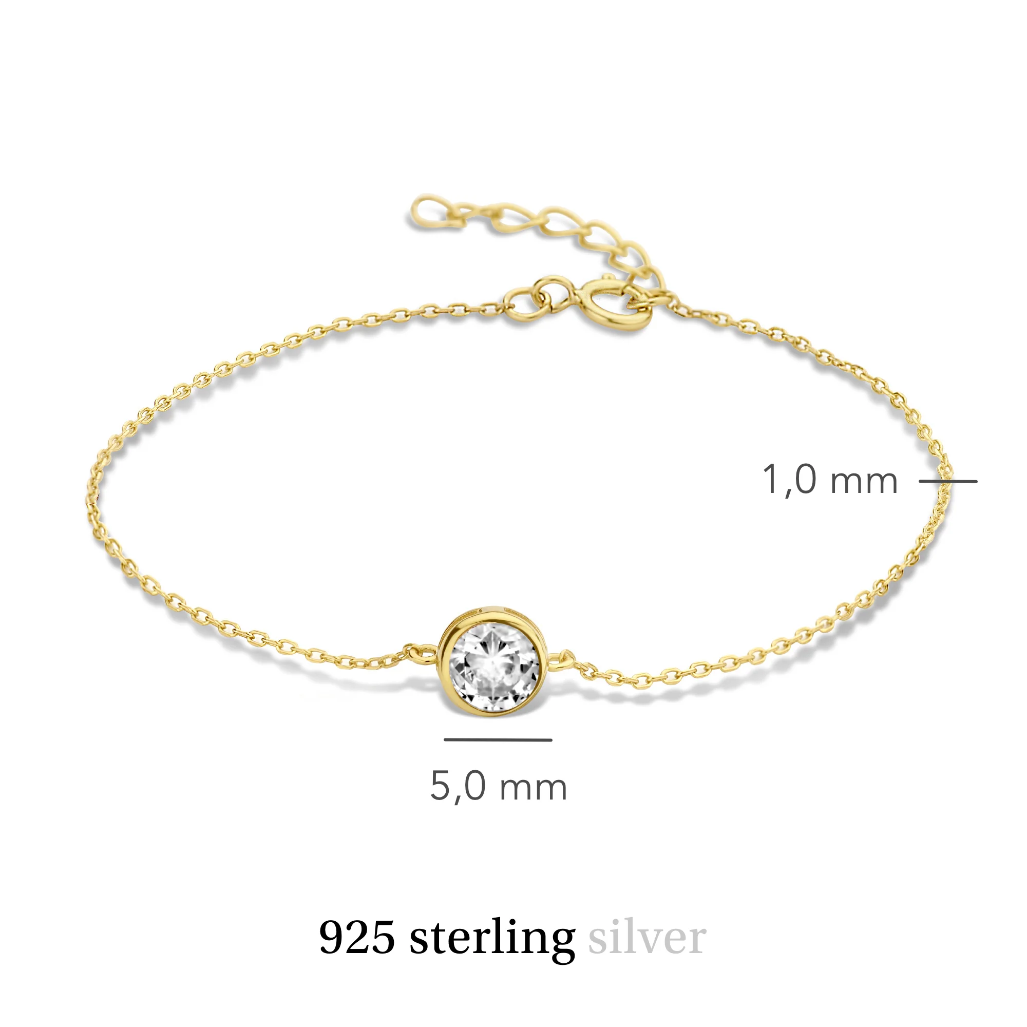 Violet Hamden Venus 925 Sterling Silver Gold-coloured BraceletwithBirthstone VH320010-OCT - Image 8