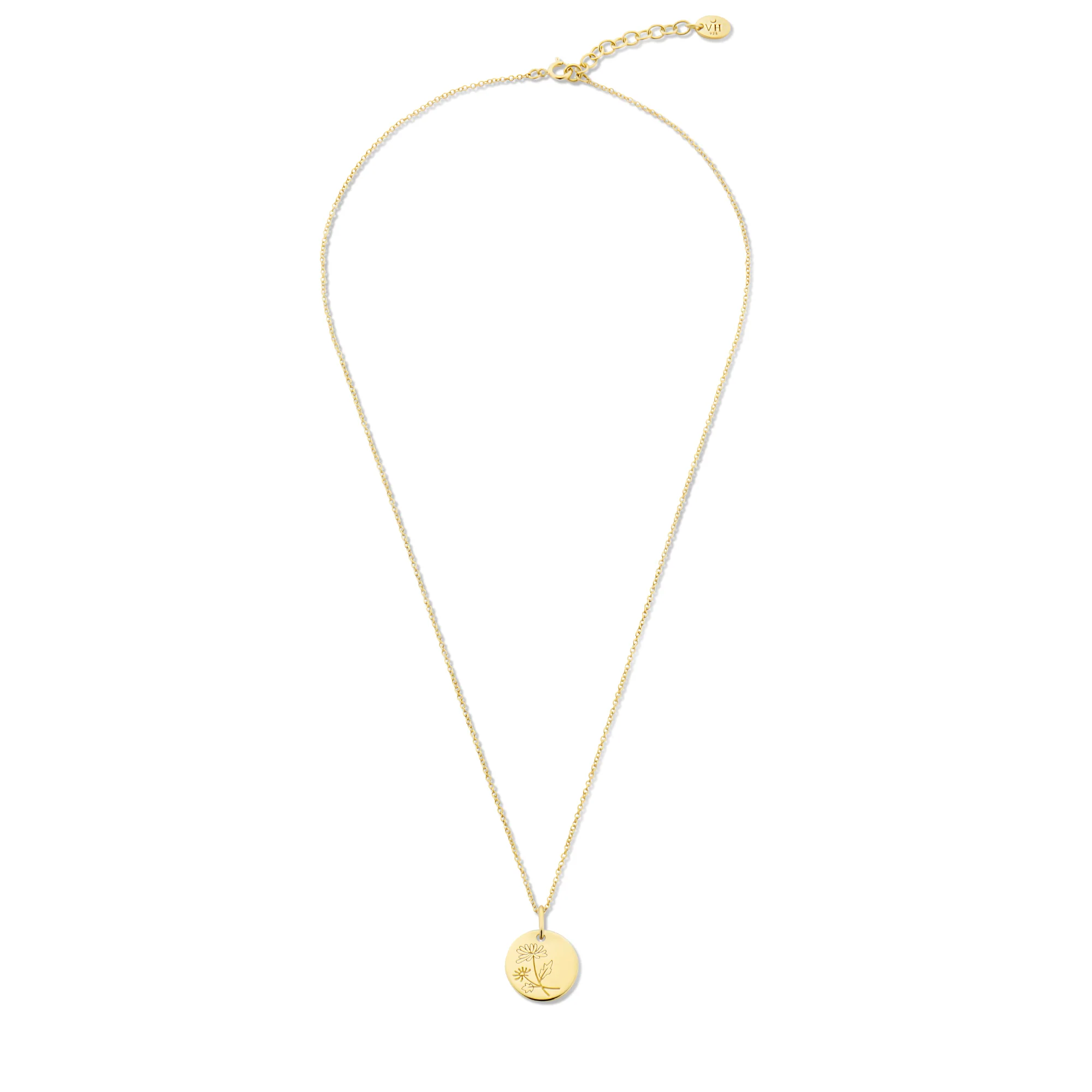 Violet Hamden Venus 925 Sterling Silver Gold-coloured Necklace with Birthflower VH340025-MAY - Image 7
