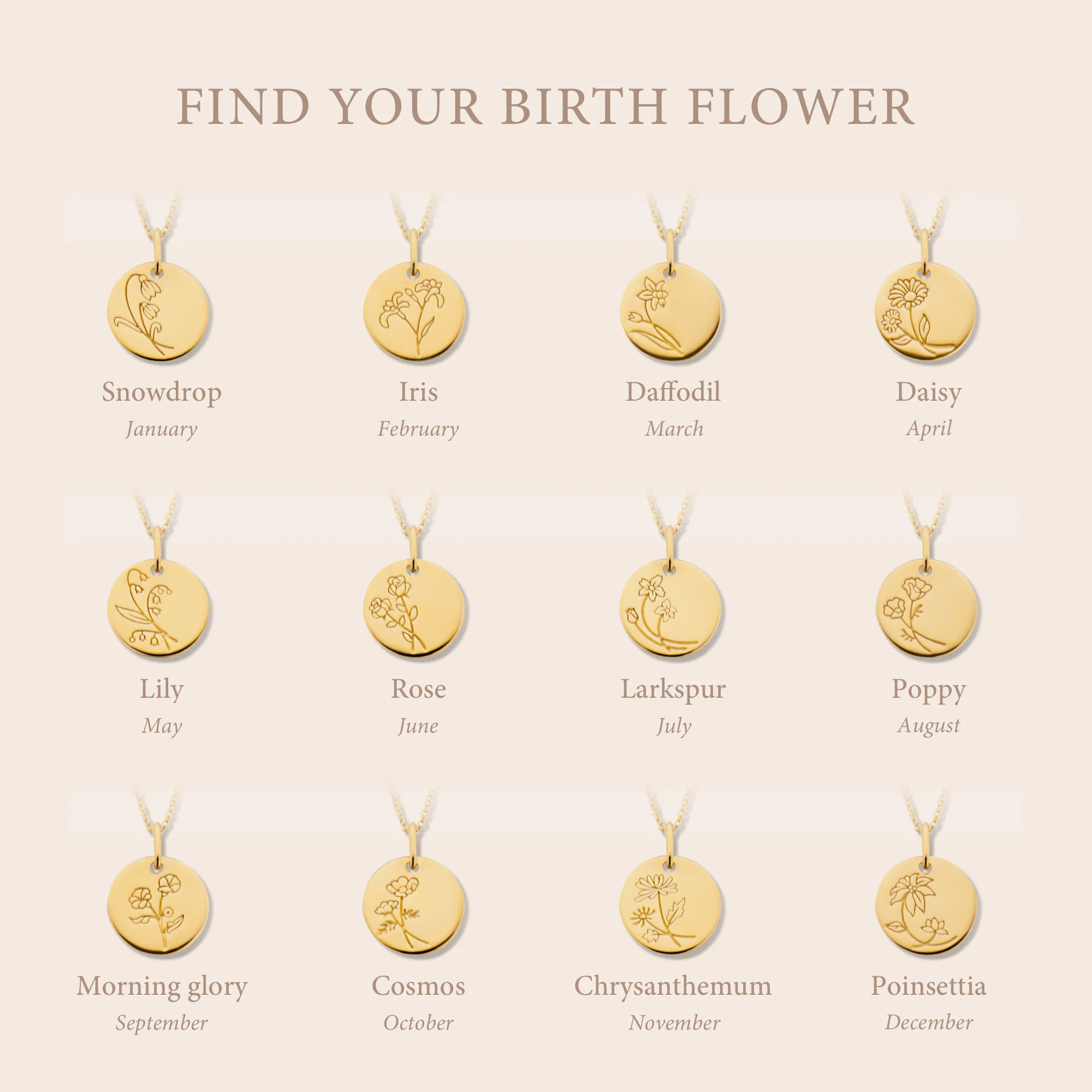 Violet Hamden Venus 925 Sterling Silver Gold-coloured Necklace with Birthflower VH340025-NOV - Image 6
