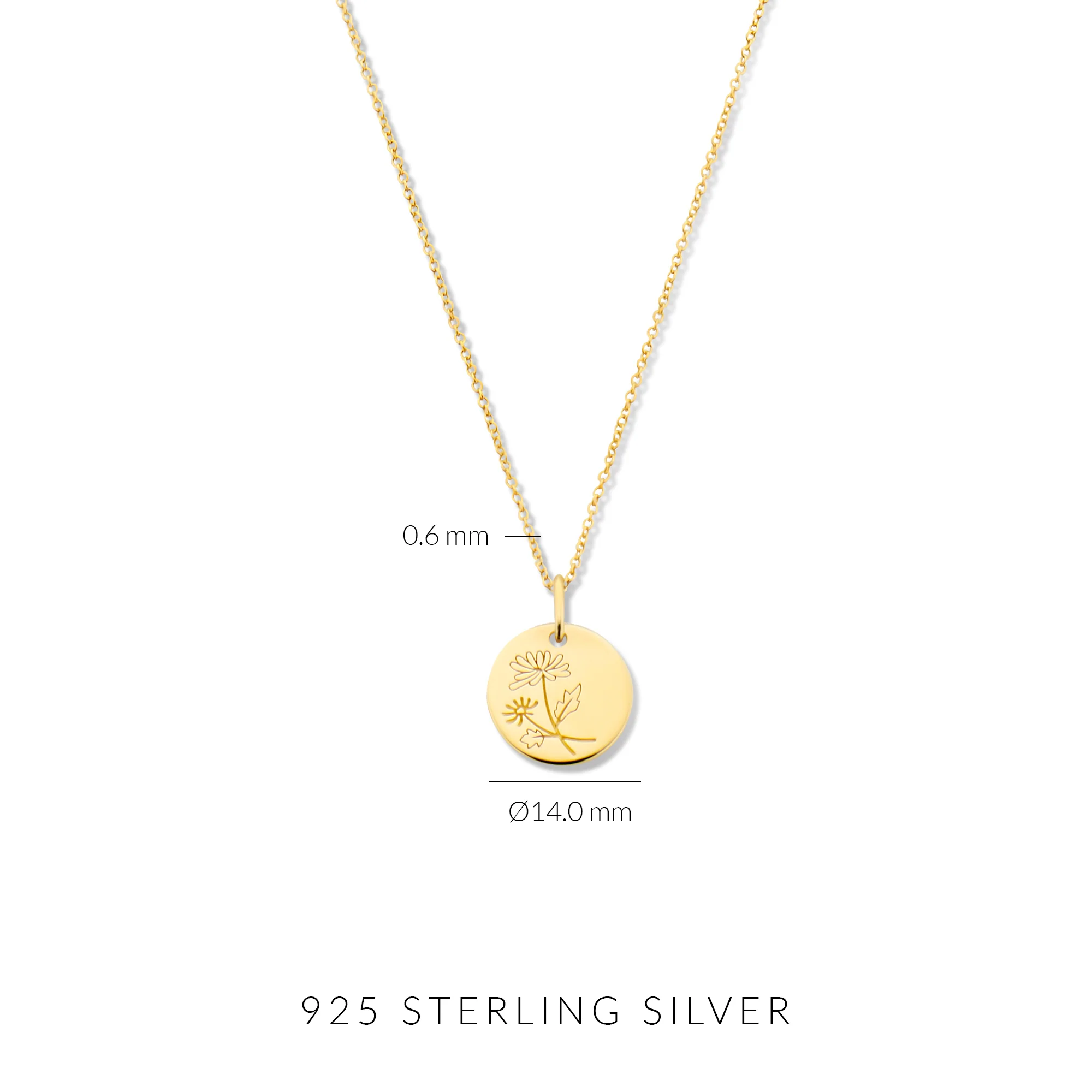 Violet Hamden Venus 925 Sterling Silver Gold-coloured Necklace with Birthflower VH340025-NOV - Image 9