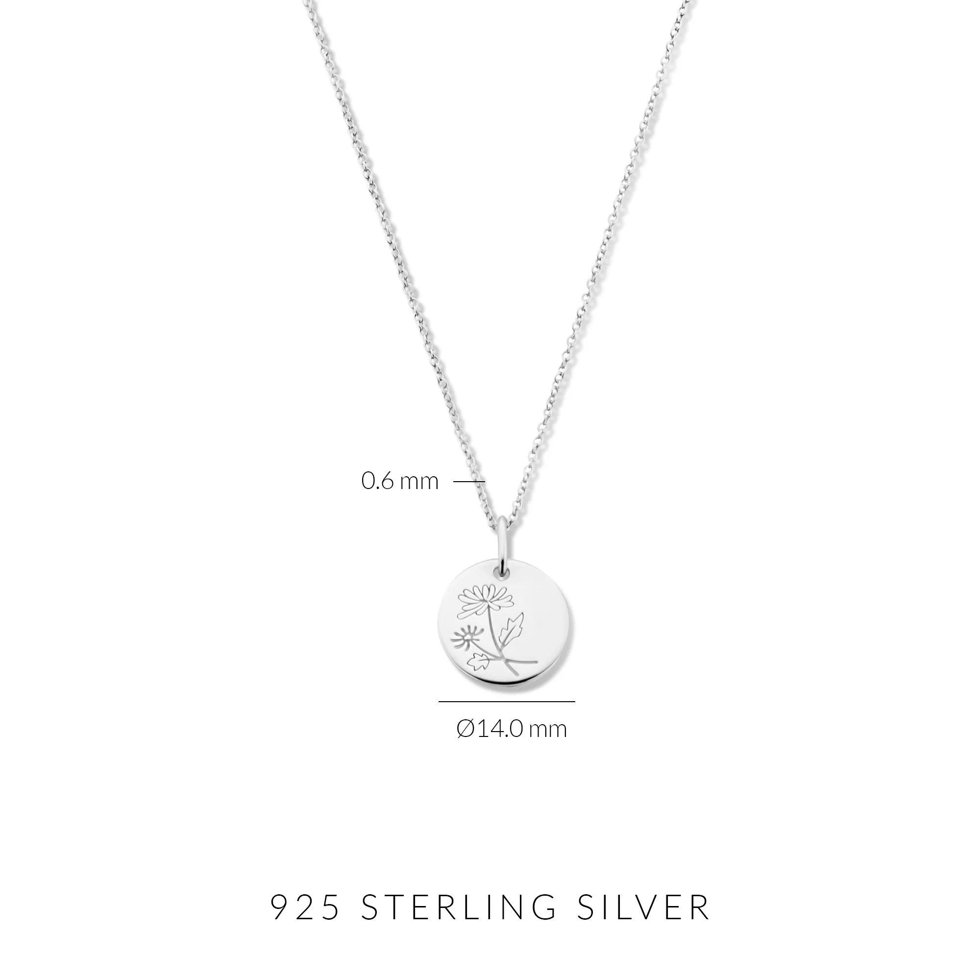 Violet Hamden Venus 925 Sterling Silver Necklace with Birthflower VH340026-JAN - Image 9
