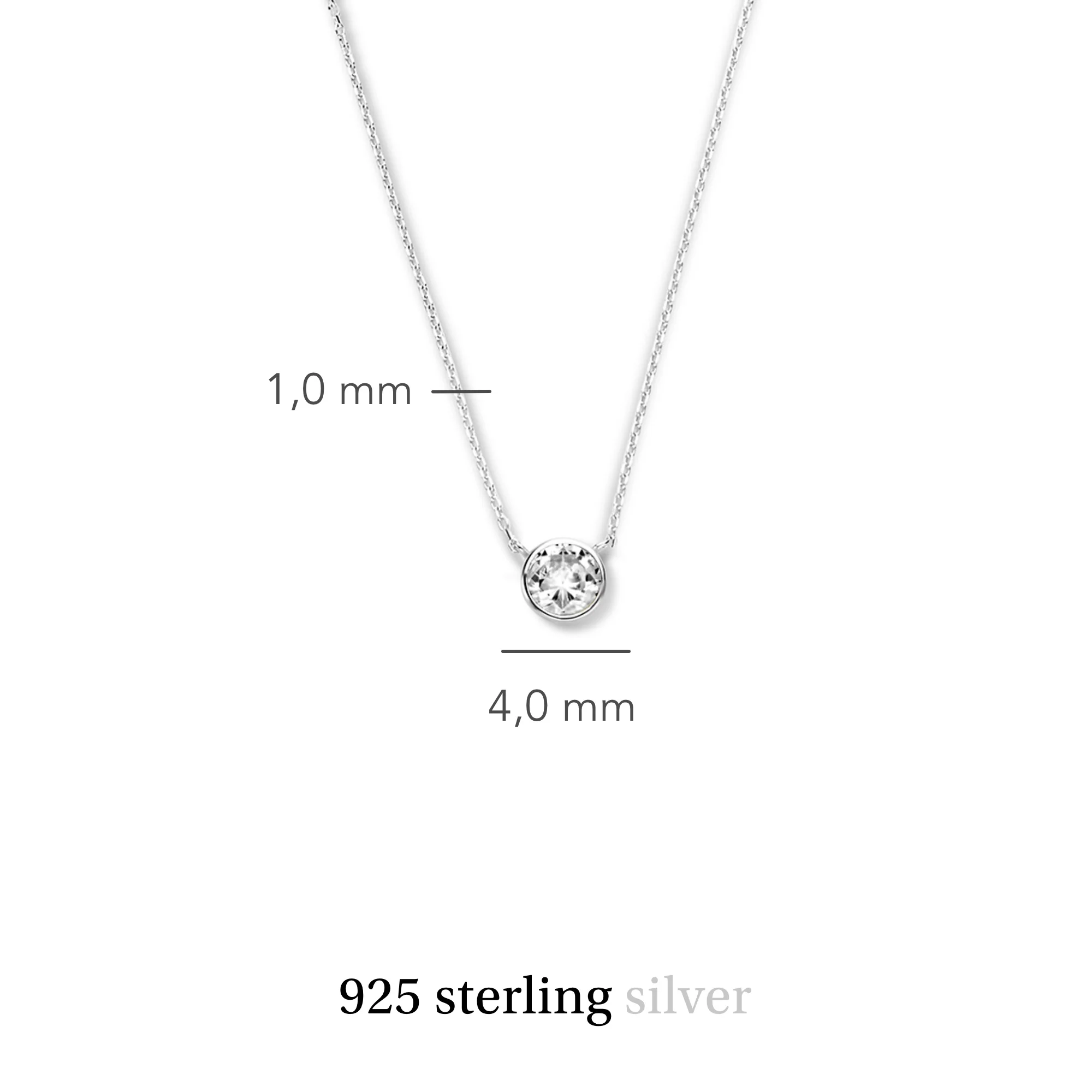 Violet Hamden Venus 925 Sterling Silver Necklace with Birthstone VH340009-JAN - Image 9