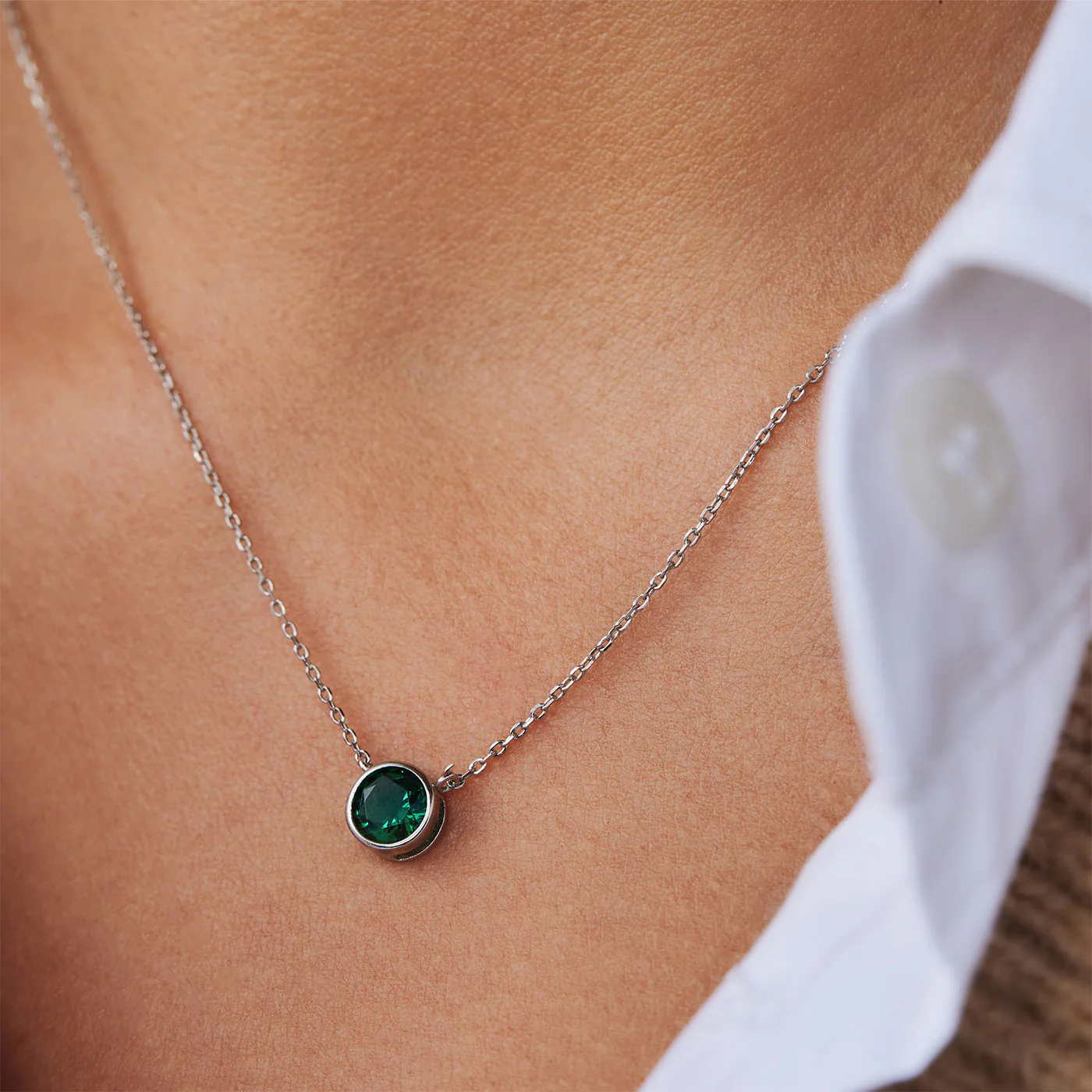 Violet Hamden Venus 925 Sterling Silver Necklace with Birthstone VH340009-JUL - Image 4